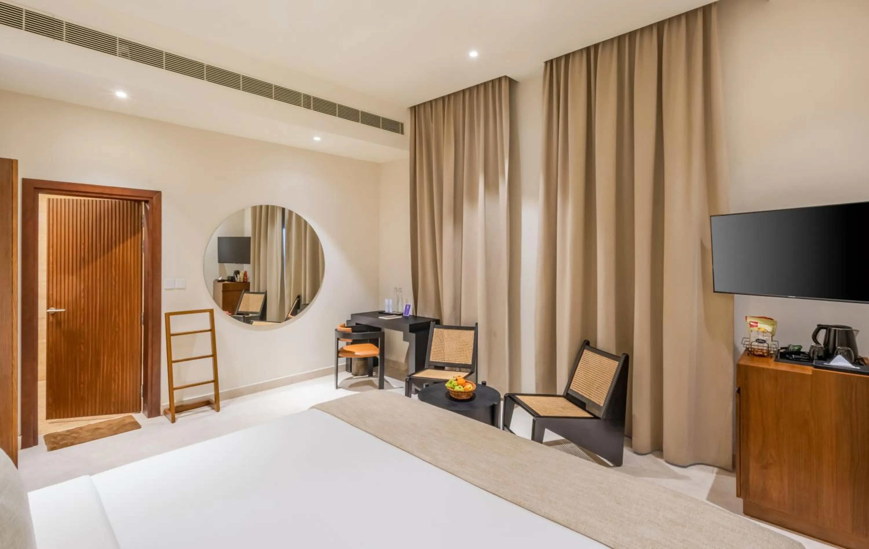 TV and multimedia, Bed in Flora Vythiri Resort Wayanad