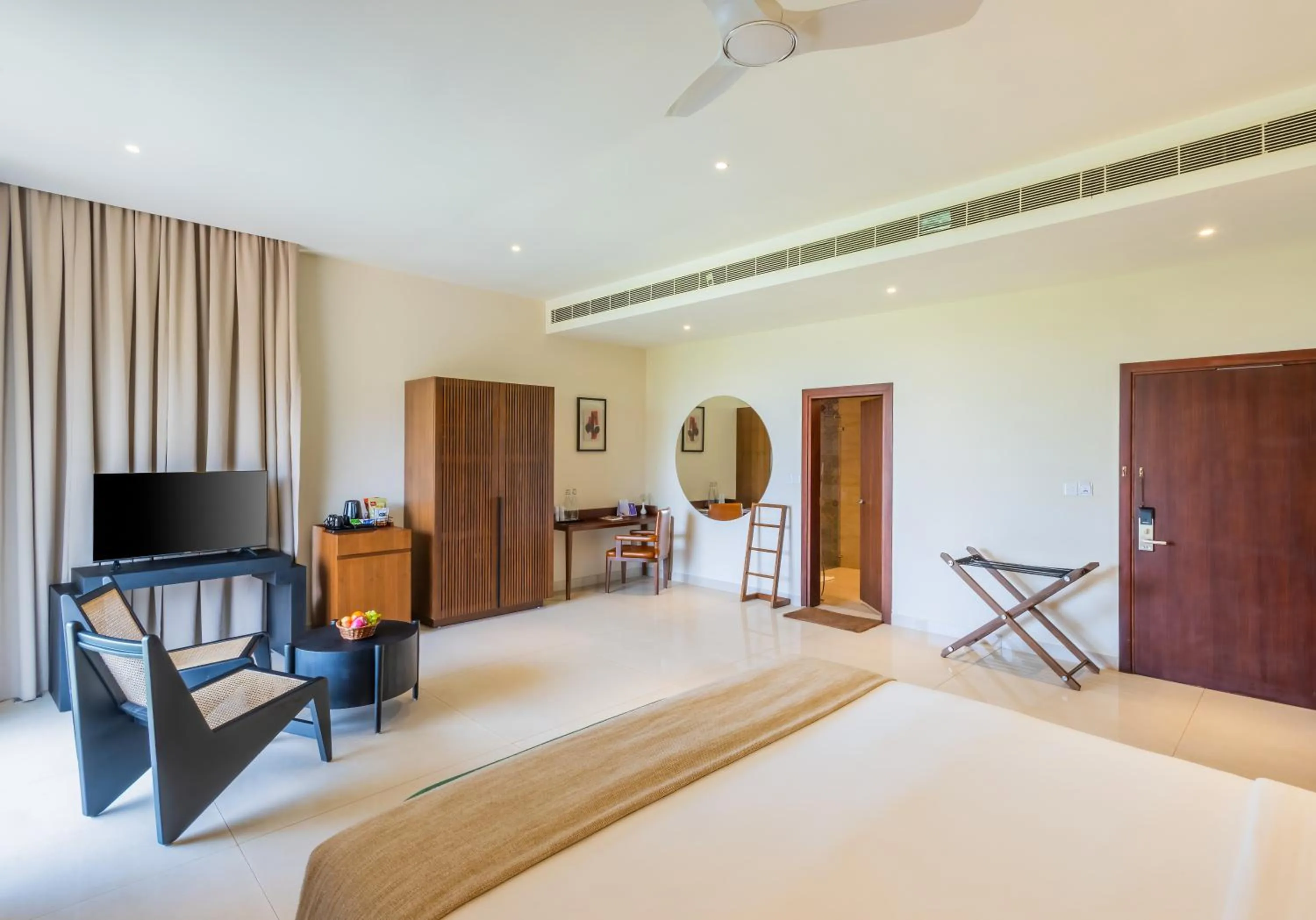 TV and multimedia, Bed in Flora Vythiri Resort Wayanad