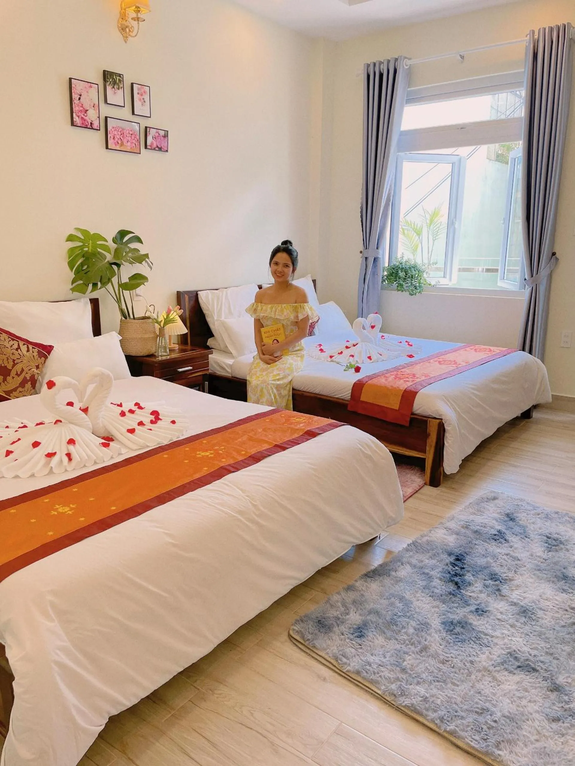 Bed in Nhat Hoang Homestay Da Lat
