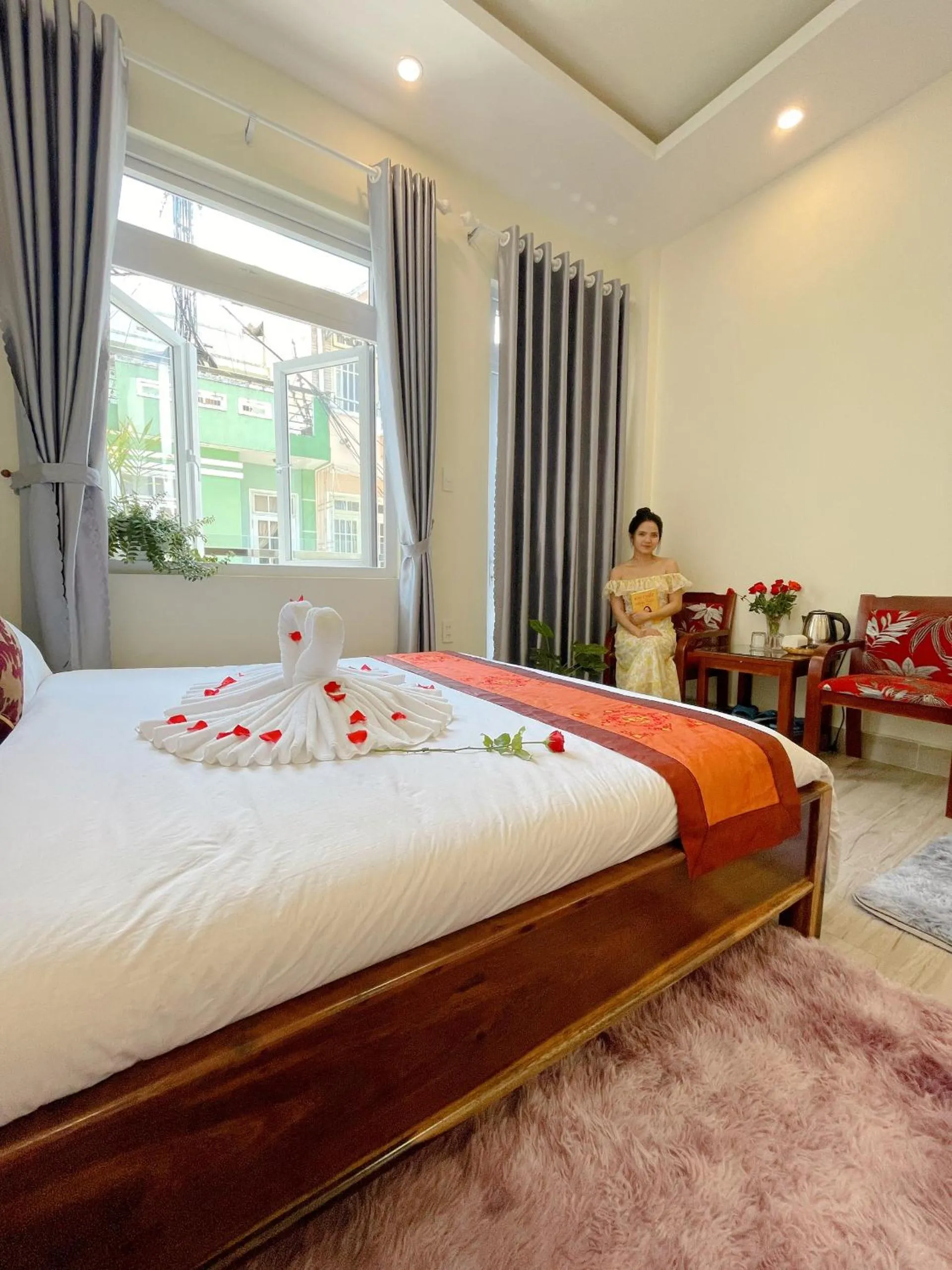 Photo of the whole room, Bed in Nhat Hoang Homestay Da Lat