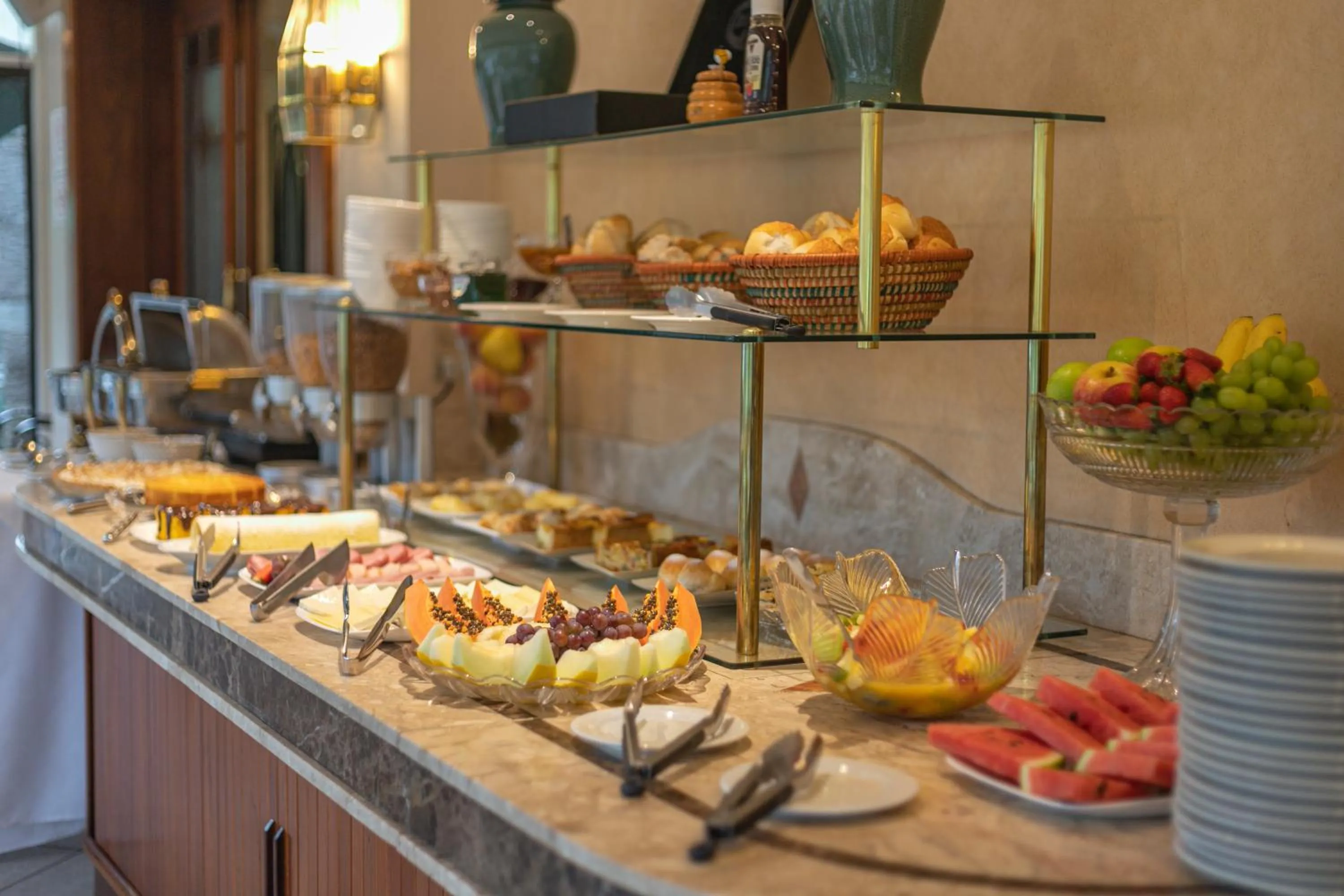 Buffet breakfast in Le Suisse Elegance Hotel