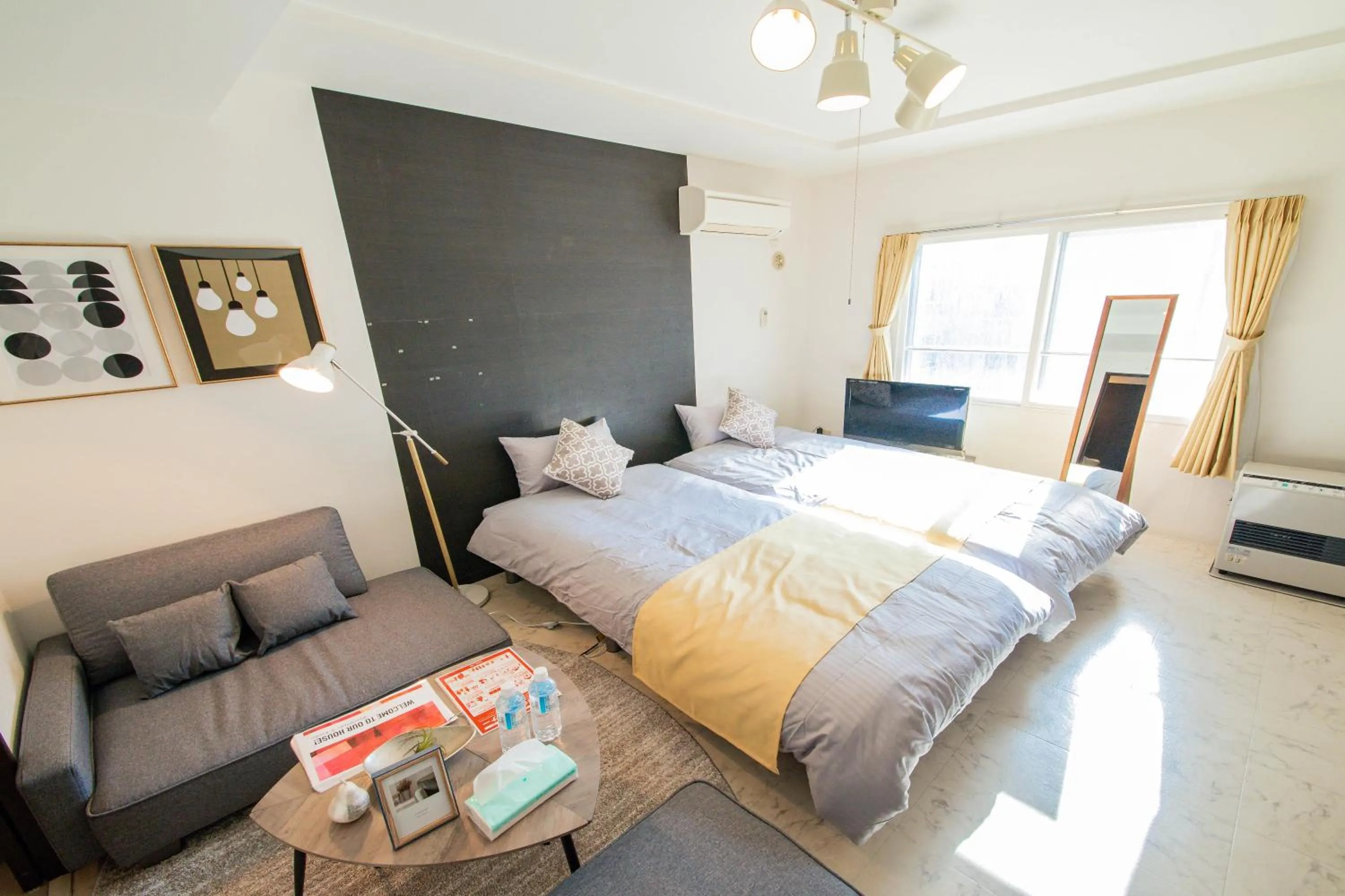 Bedroom, Bed in BLUE