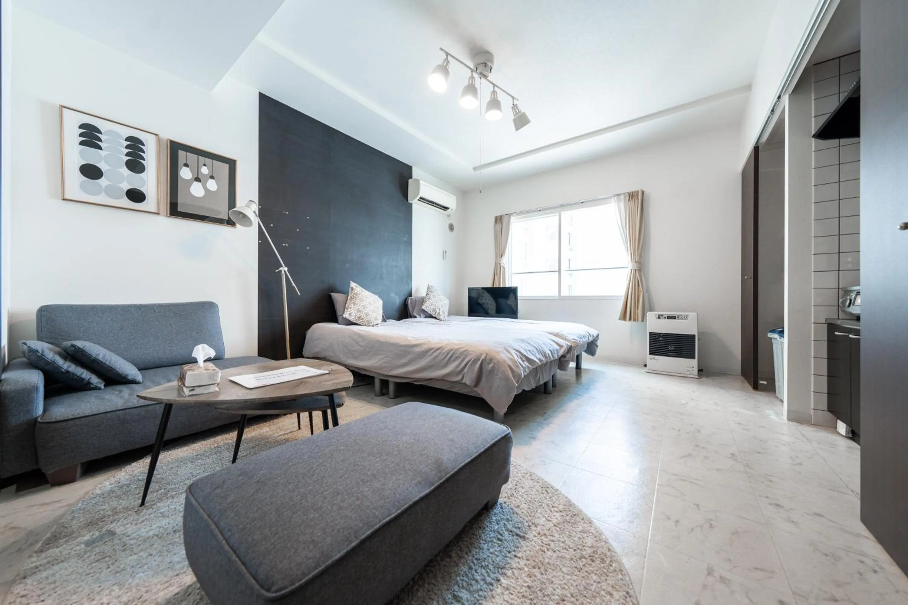 Bedroom, Bed in YELLOW