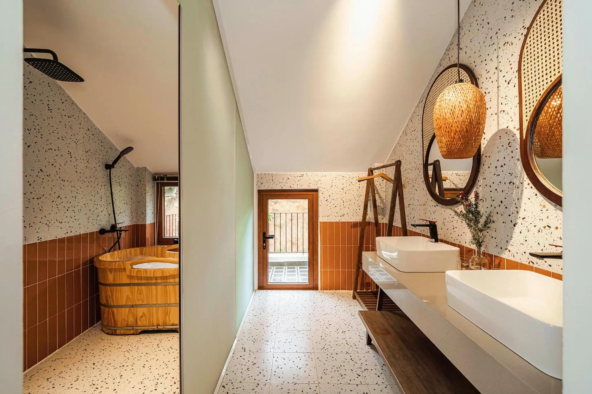 Bathroom, Bed in Miền Sương Khói - Home & Café