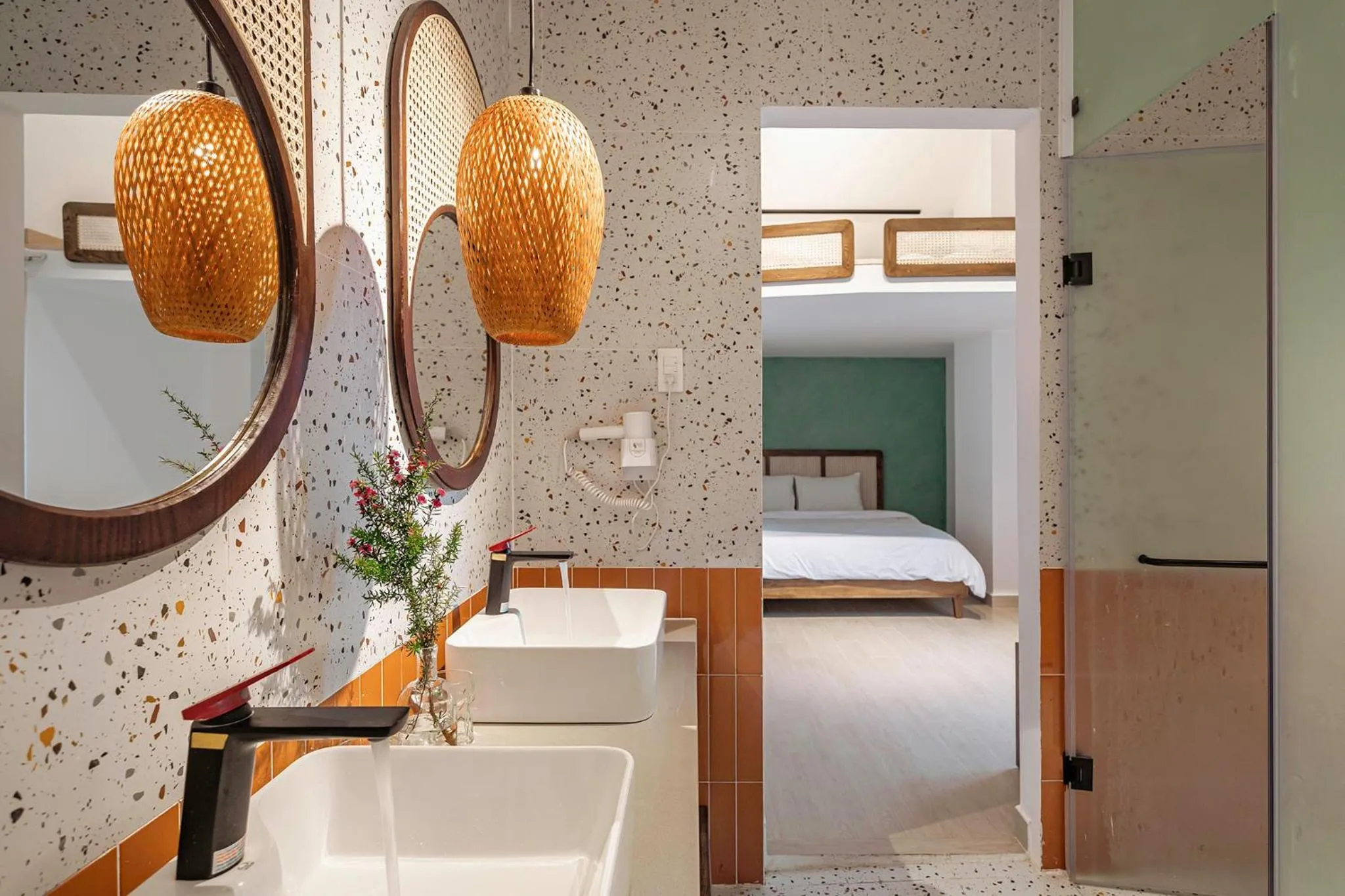 Bathroom, Bed in Miền Sương Khói - Home & Café