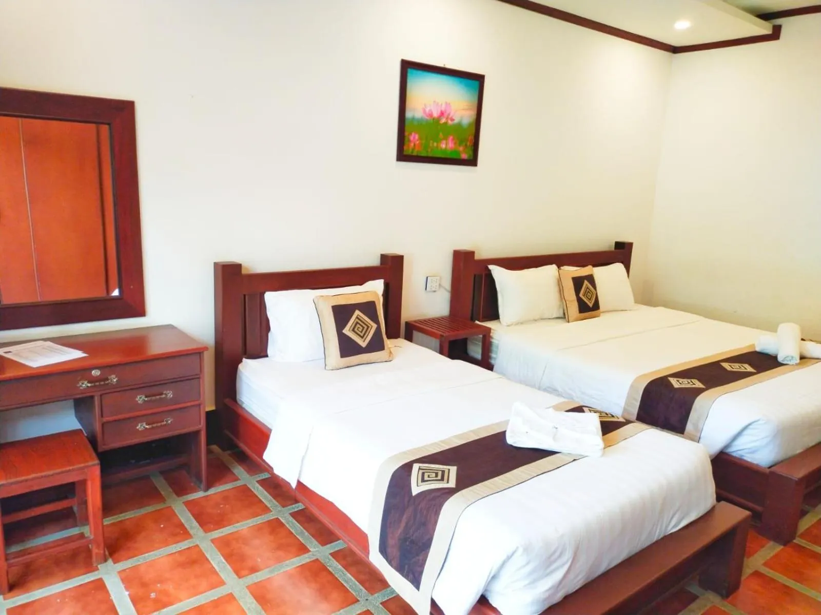 Bed in Vang Vieng Savanh Sunset View Resort