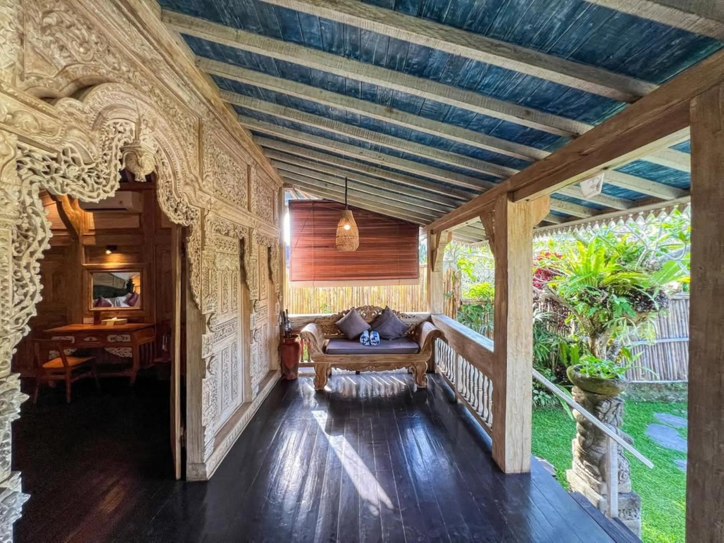 Balcony/Terrace in Wooden Ganeca Villas by GenuineHost