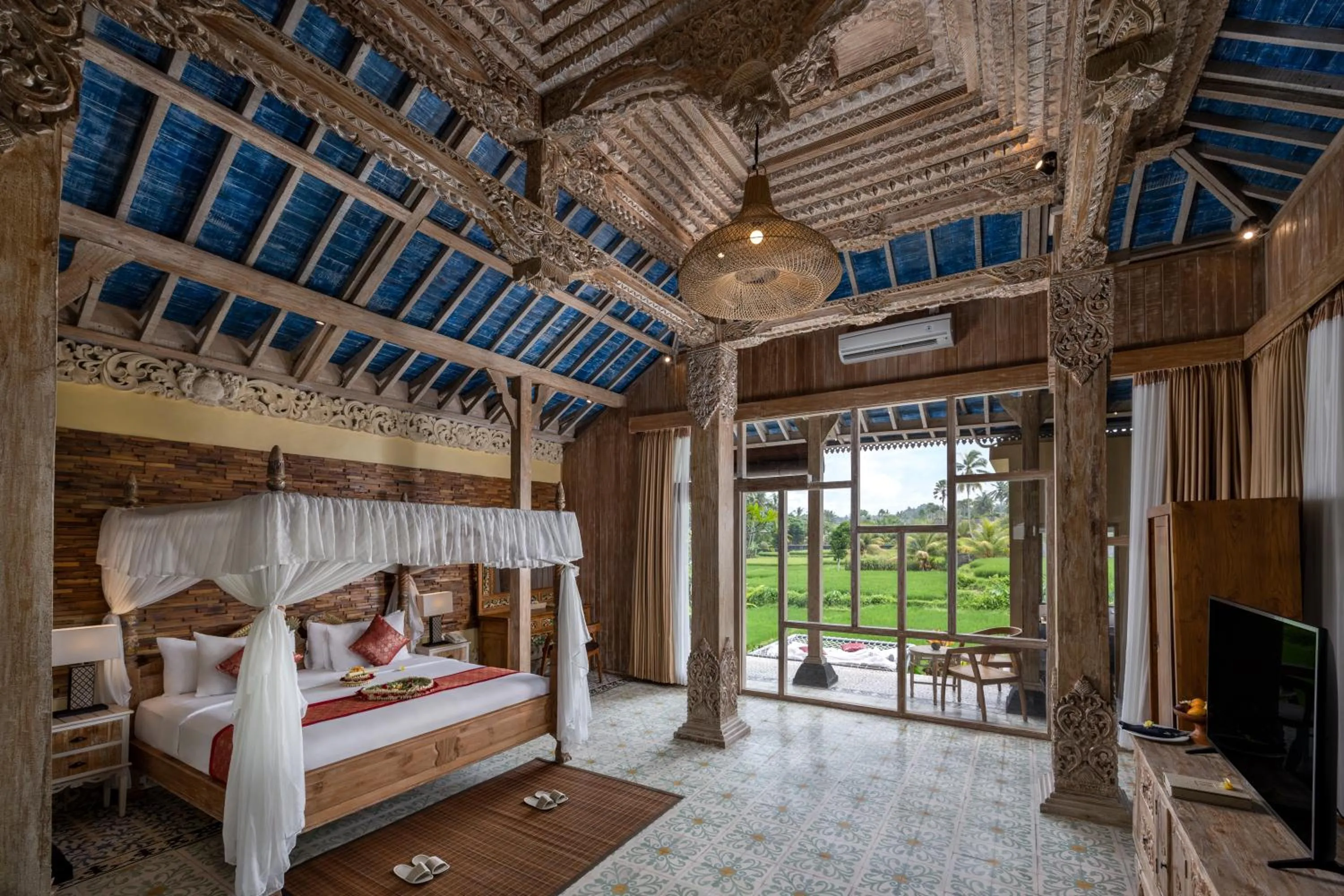 View (from property/room), Bed in Wooden Ganeca Villas by GenuineHost