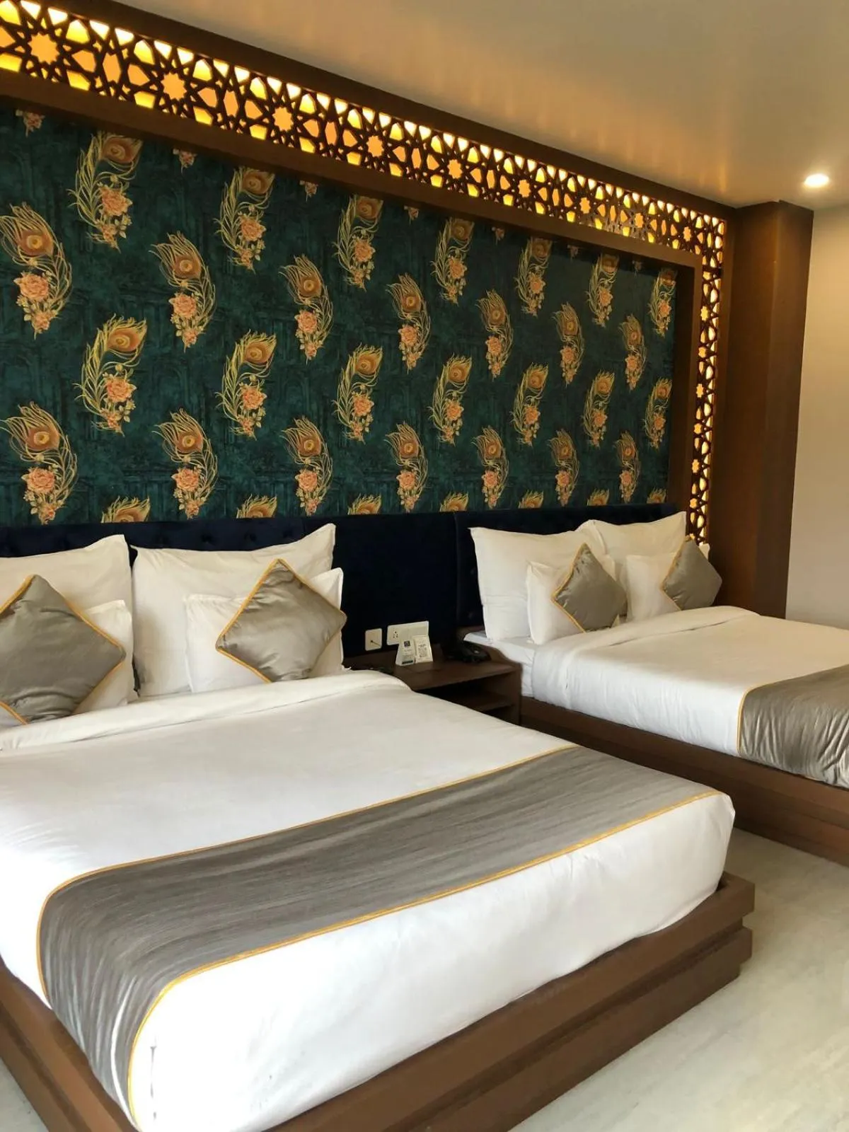 Bed in Bamboo Saa Mulberry Resort Pushkar