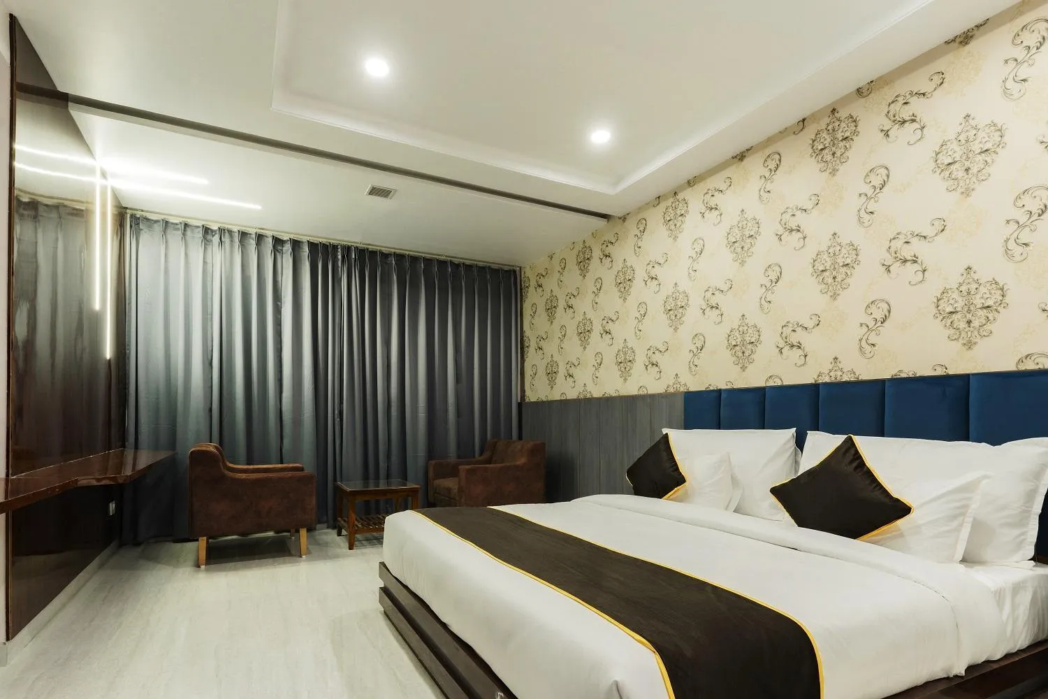 Bed in Bamboo Saa Mulberry Resort Pushkar