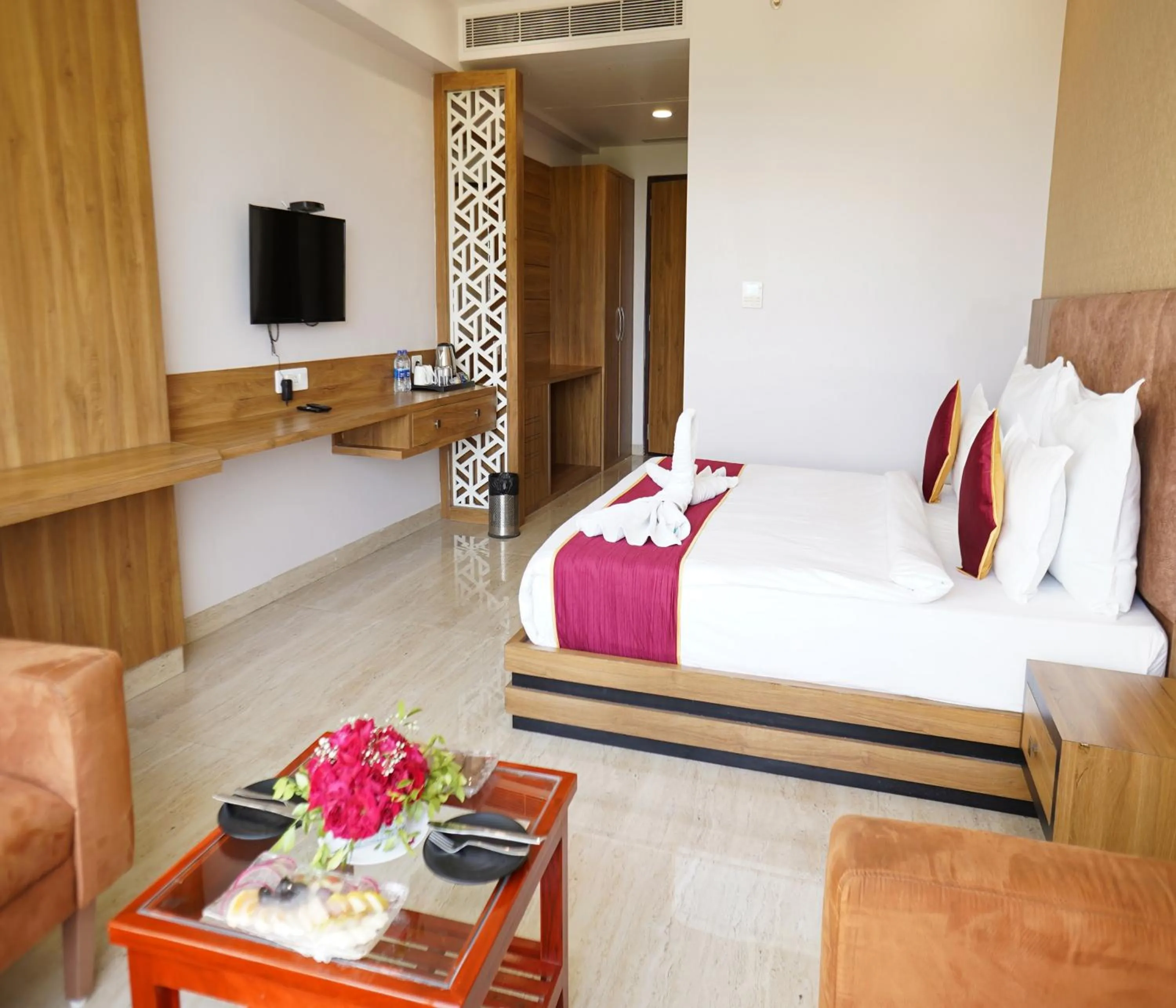 Bed in Bamboo Saa Mulberry Resort Pushkar