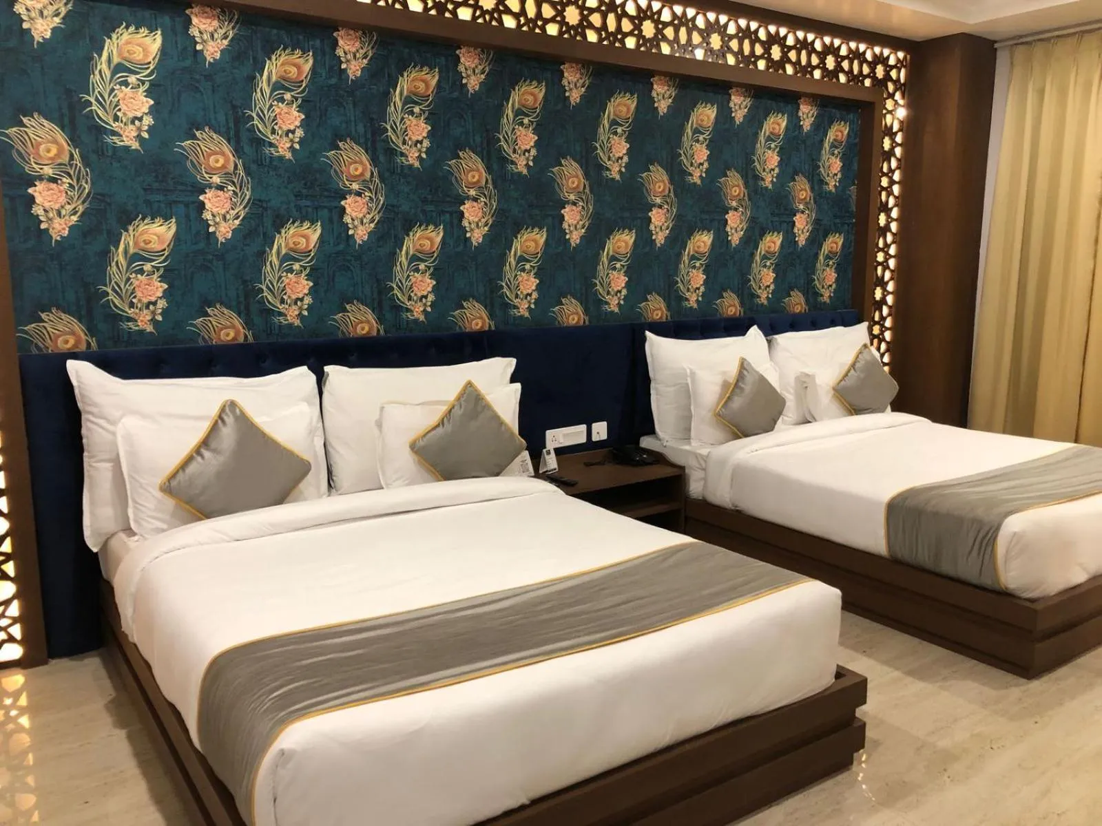 Bed in Bamboo Saa Mulberry Resort Pushkar