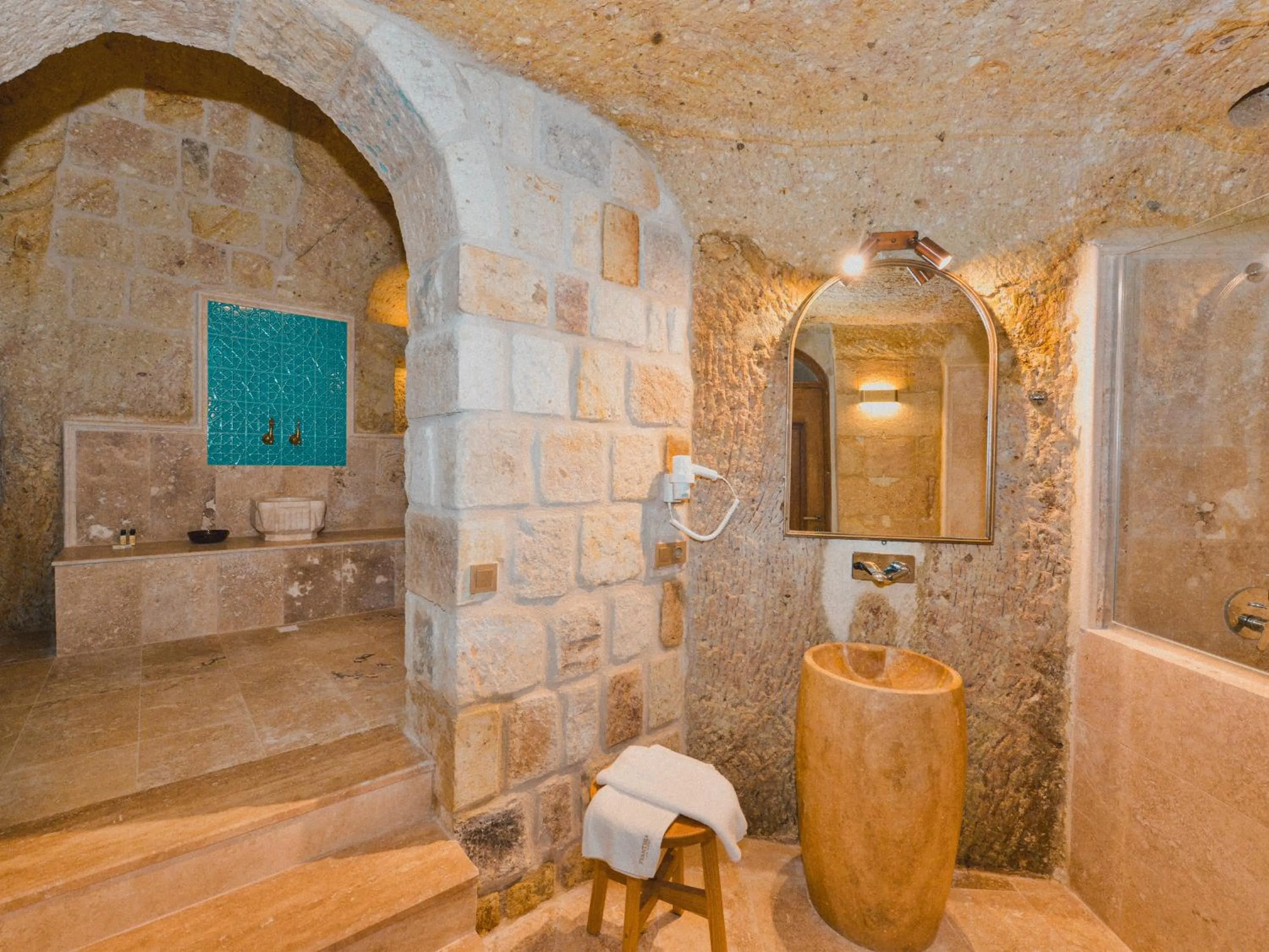 Bathroom in Evanthia Cave Suites - Special Class