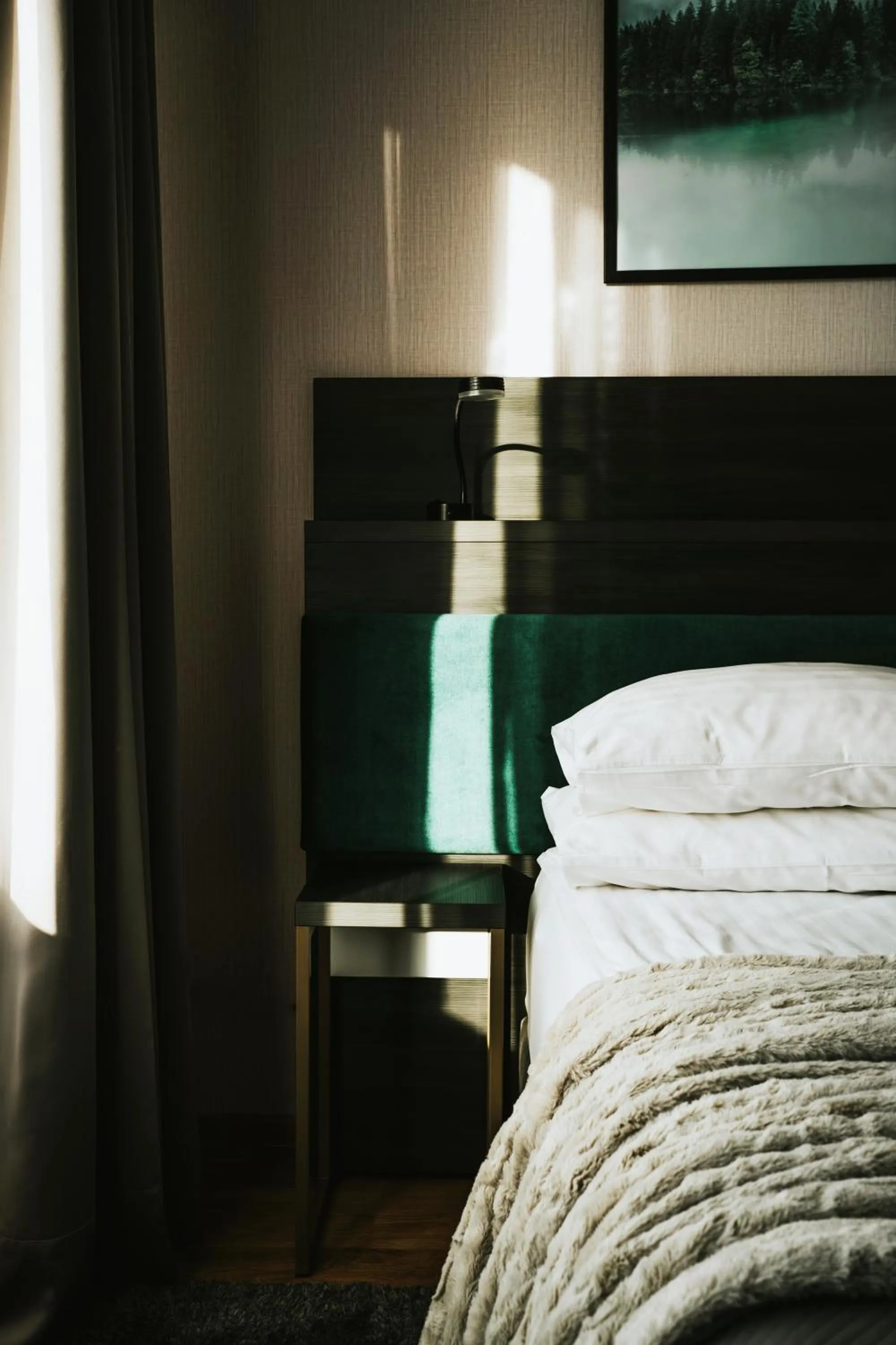 Photo of the whole room, Bed in Green Hotel