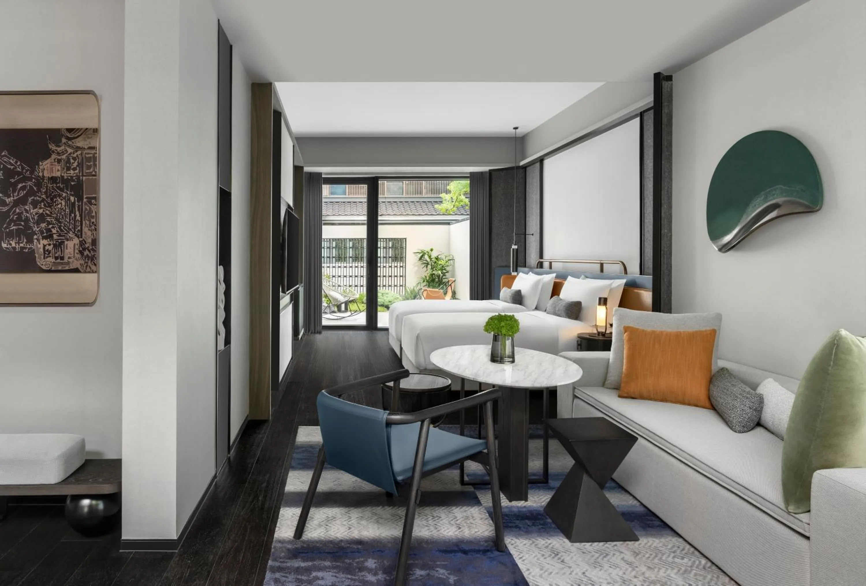 Seating area in Kimpton Bamboo Grove Suzhou by IHG