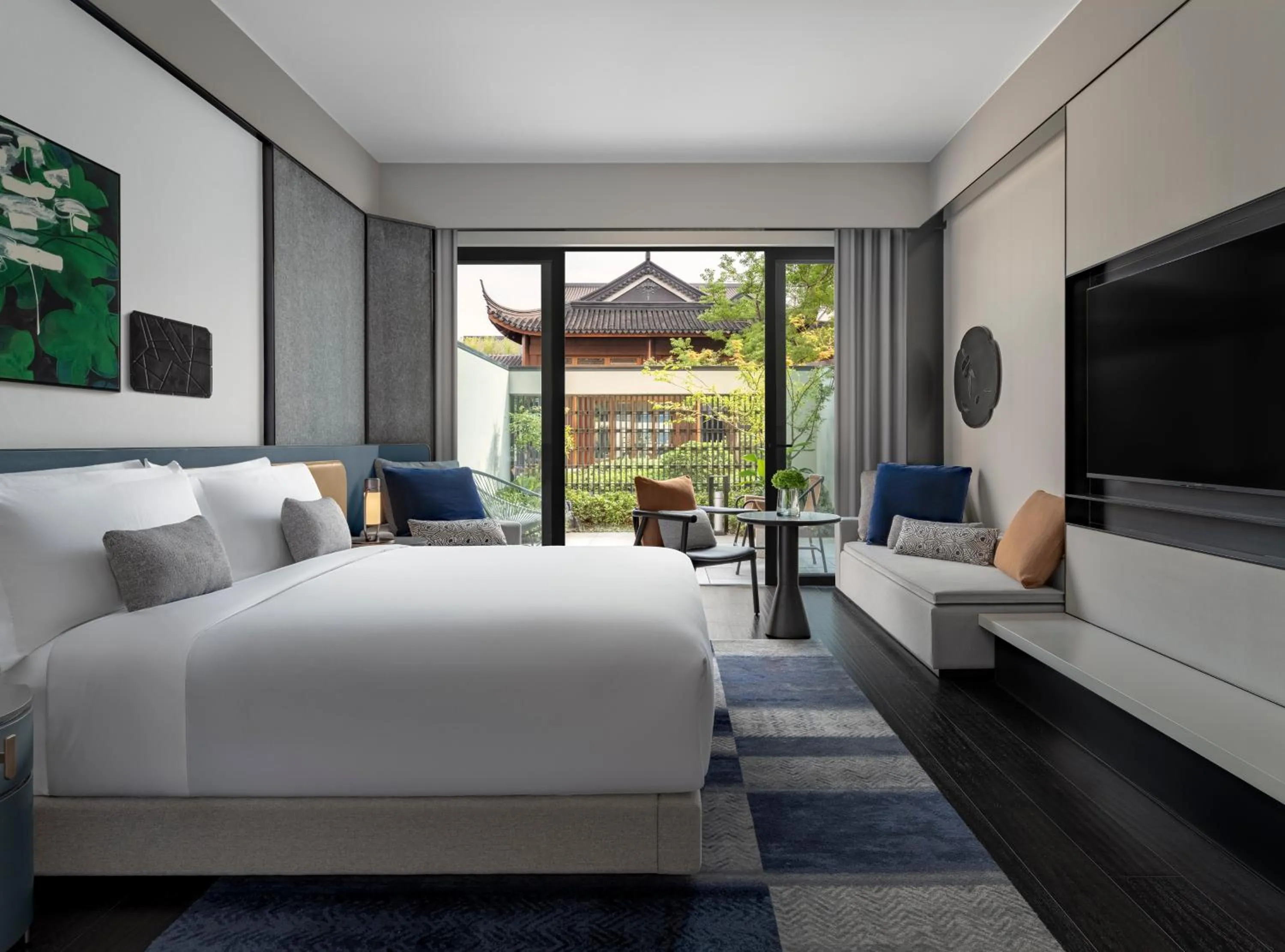 View (from property/room), Bed in Kimpton Bamboo Grove Suzhou by IHG