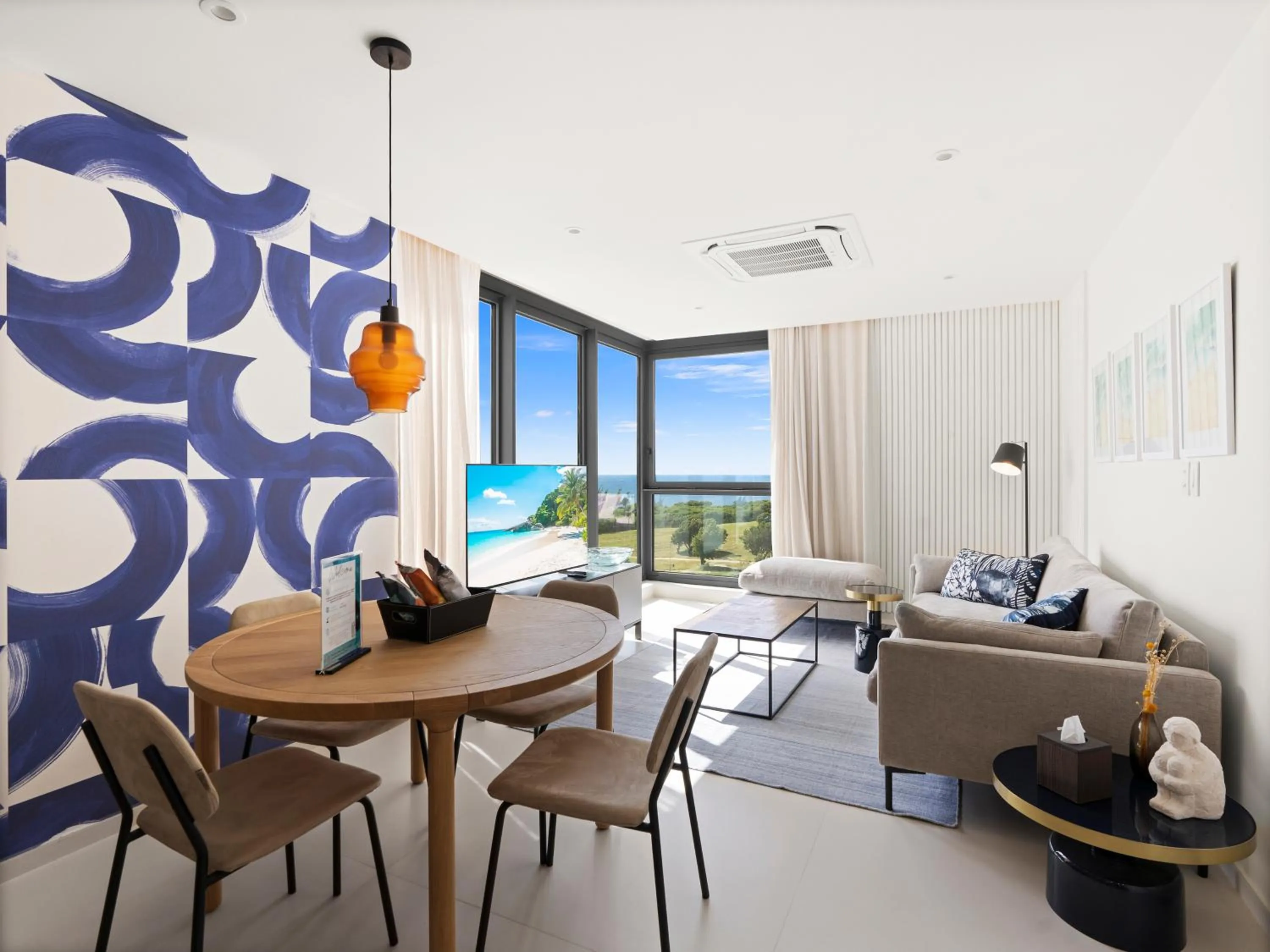 Living room in Fourteen at Mullet Bay