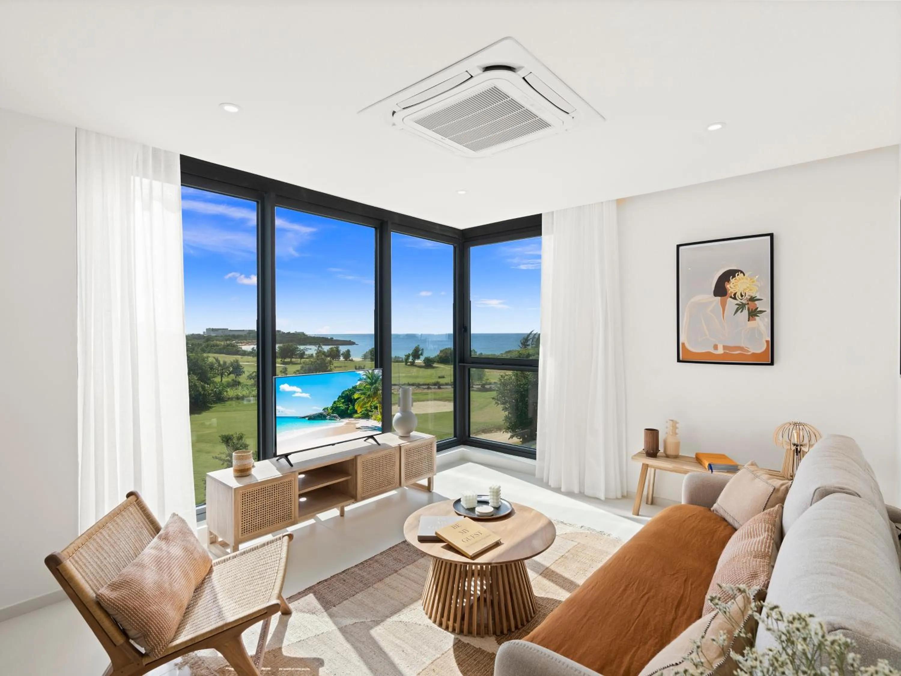 Seating area in Fourteen at Mullet Bay