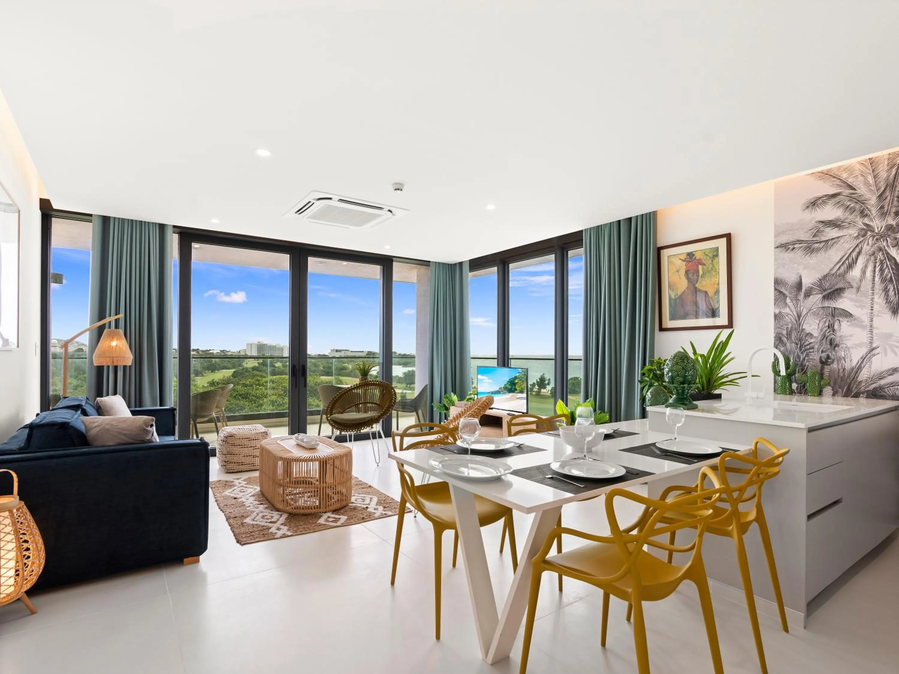 Living room in Fourteen at Mullet Bay