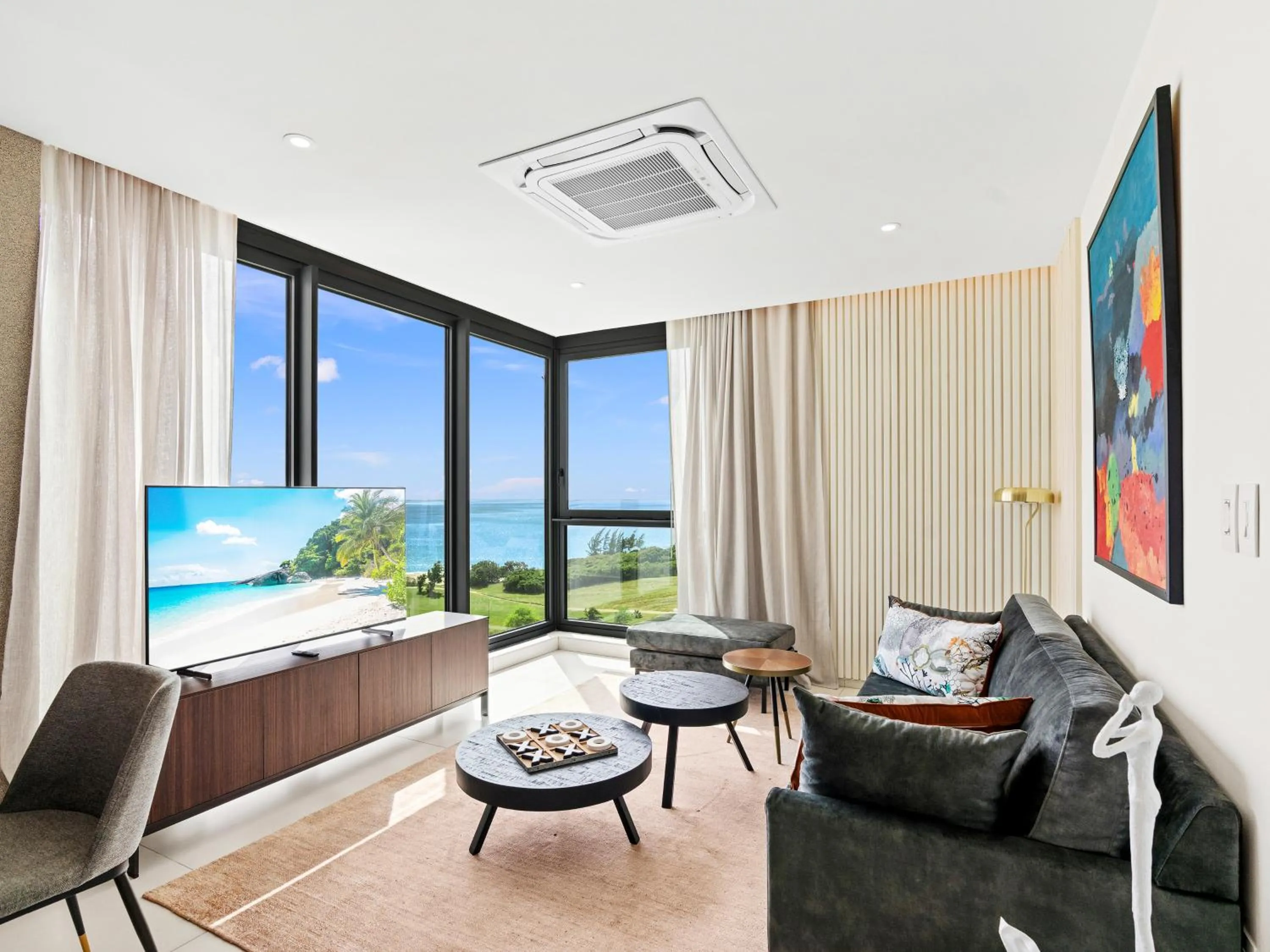 Living room in Fourteen at Mullet Bay