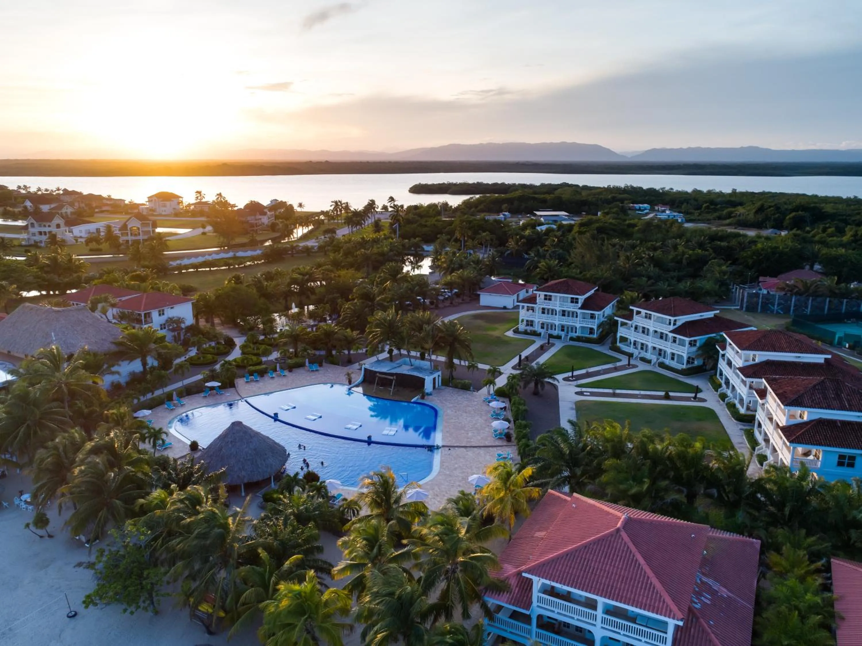 Pool view in Placencia Resort