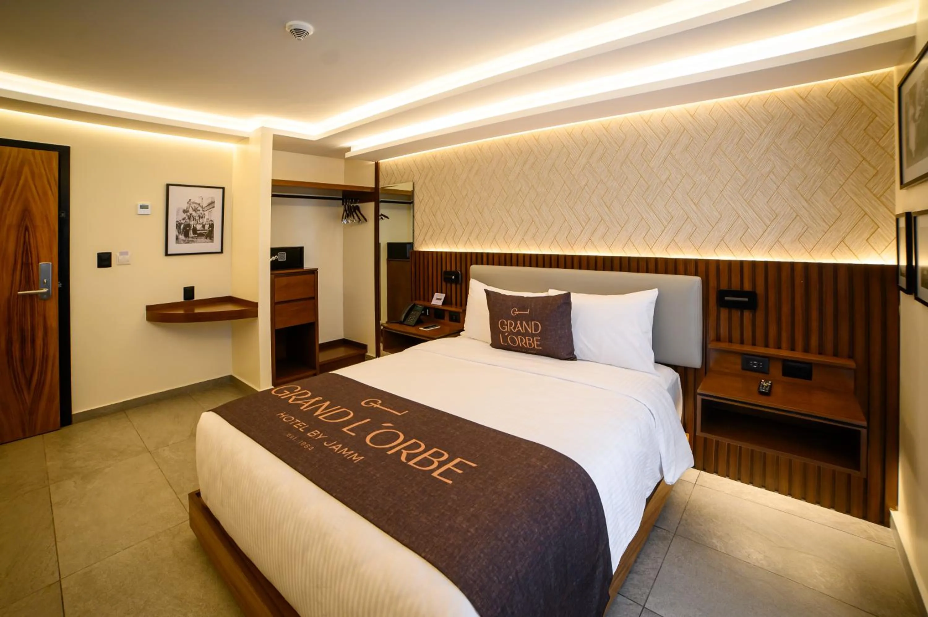 Bed in Hotel Grand L'Orbe by JAMM