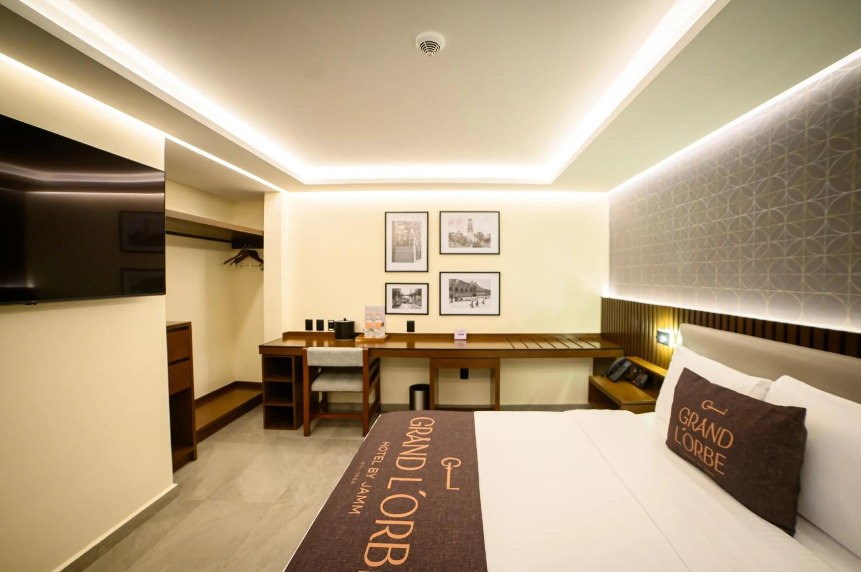 Bed in Hotel Grand L'Orbe by JAMM