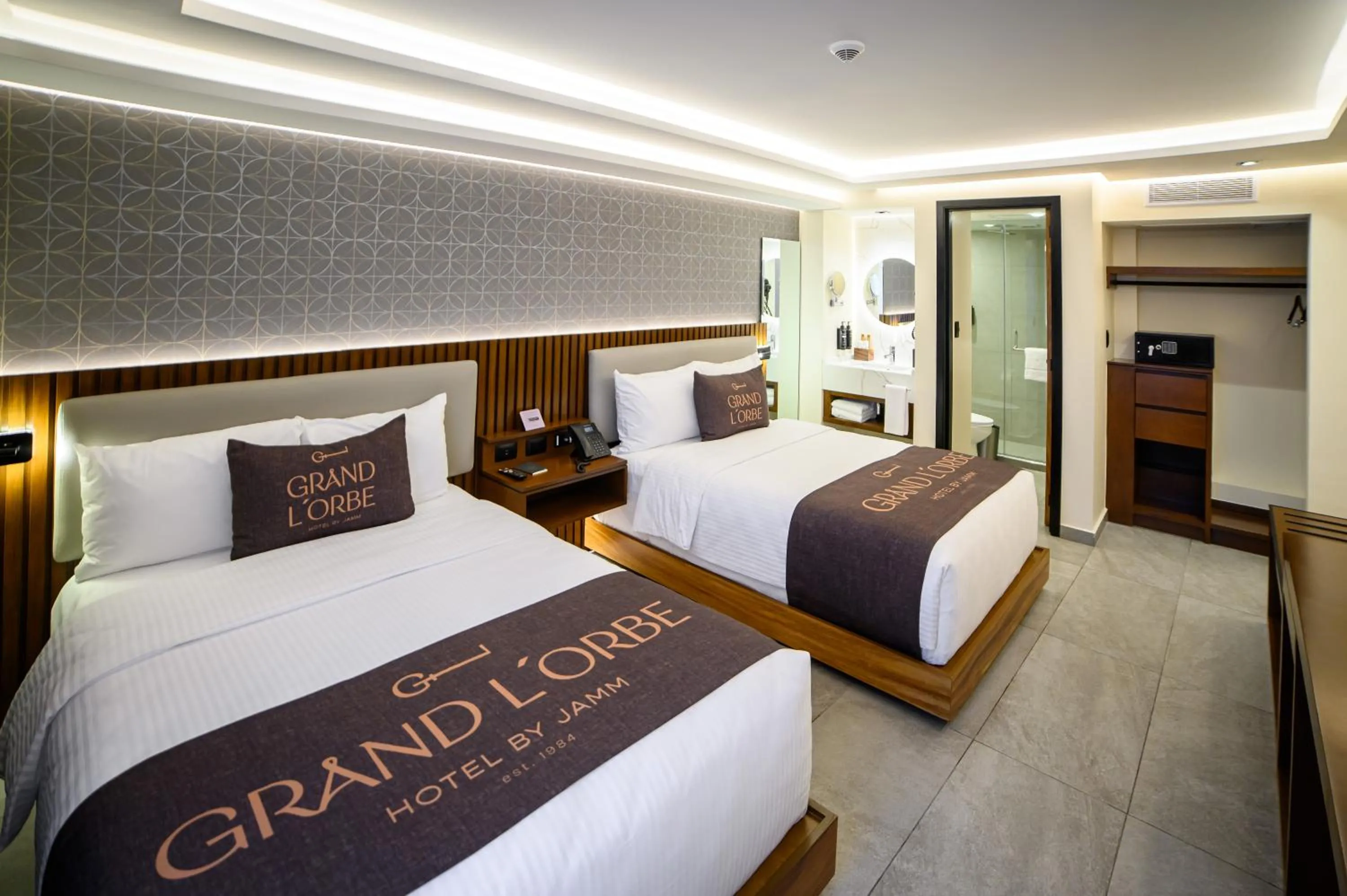 Bed in Hotel Grand L'Orbe by JAMM