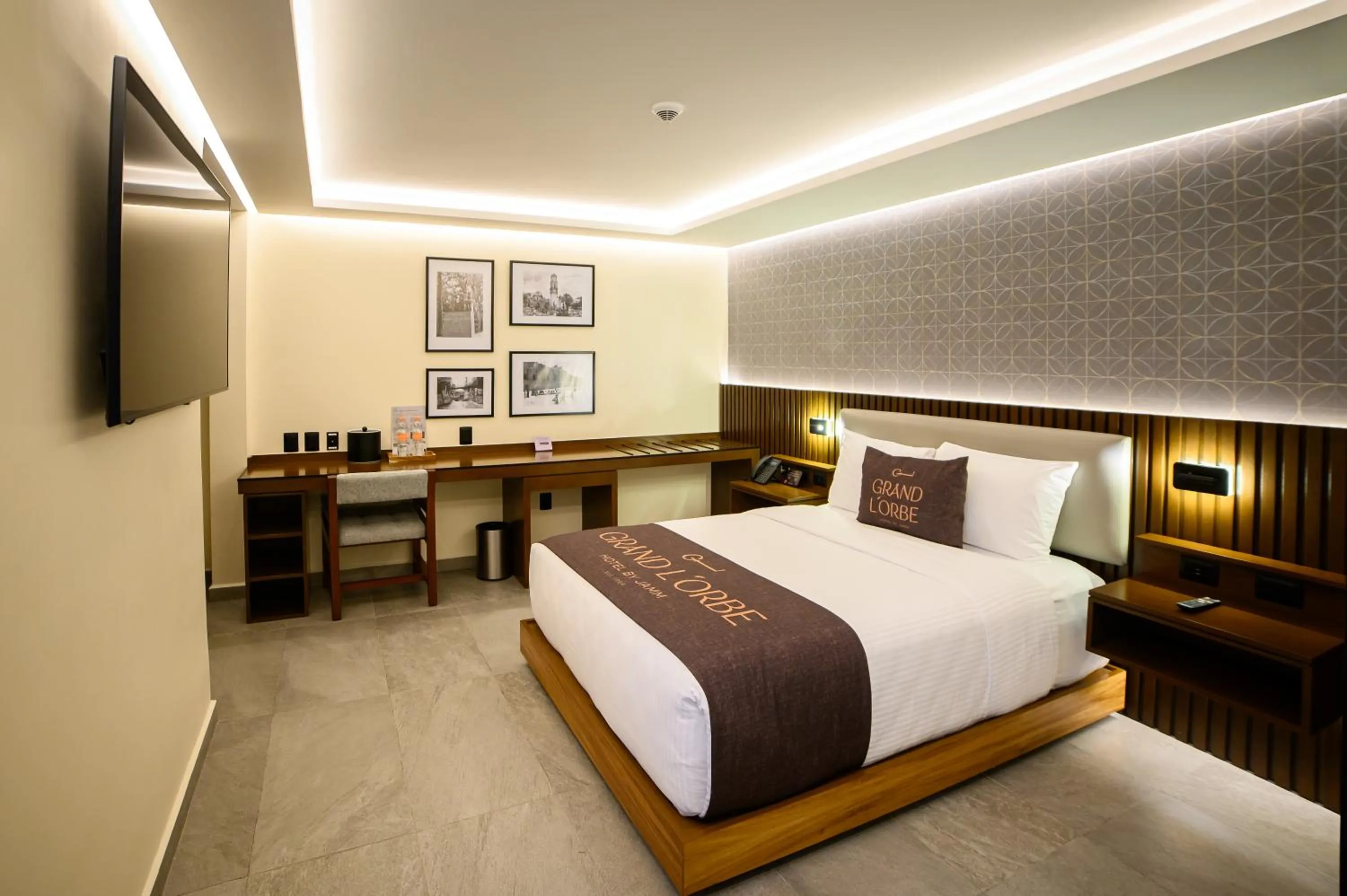 Bed in Hotel Grand L'Orbe by JAMM