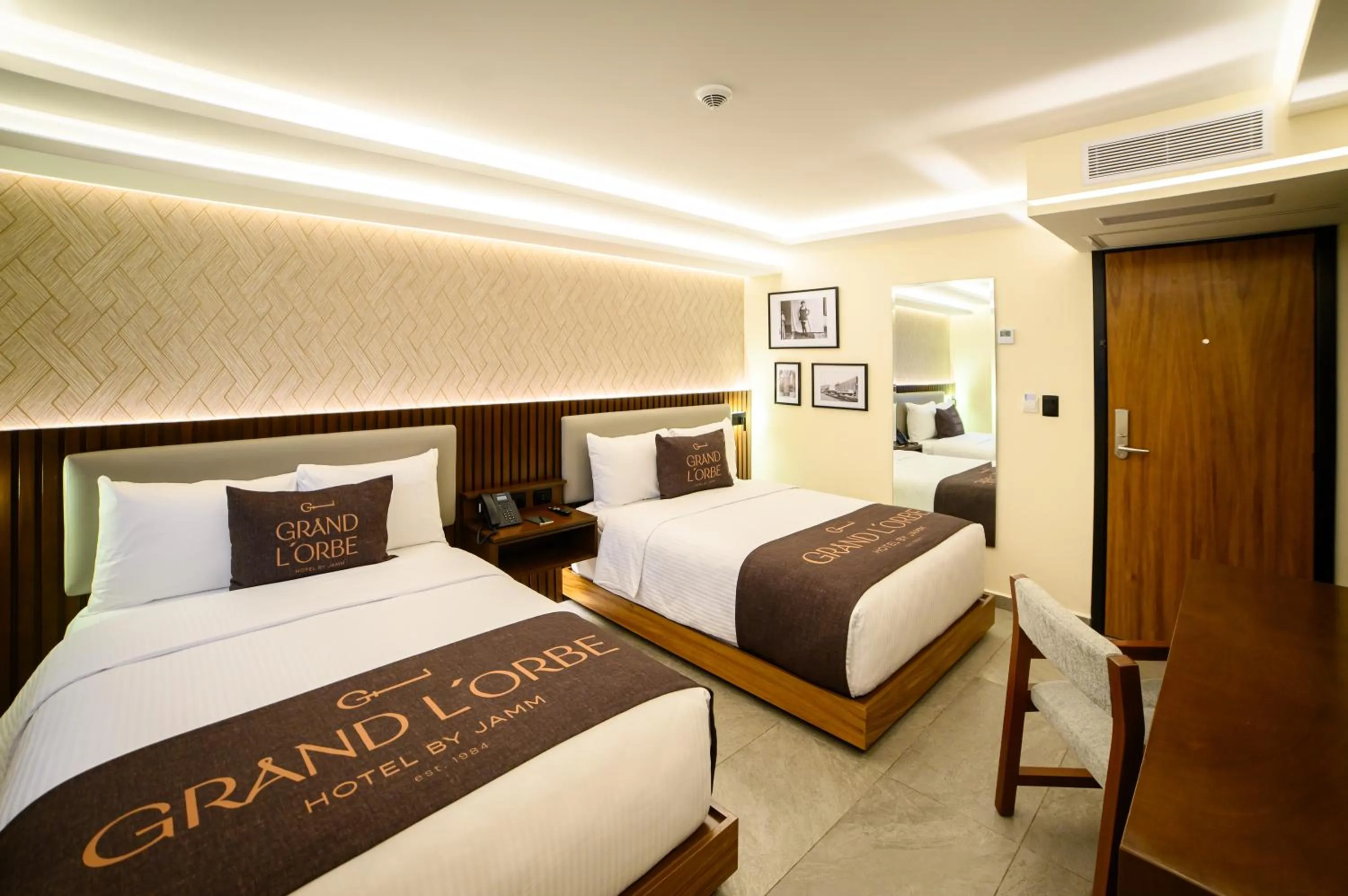 Bed in Hotel Grand L'Orbe by JAMM