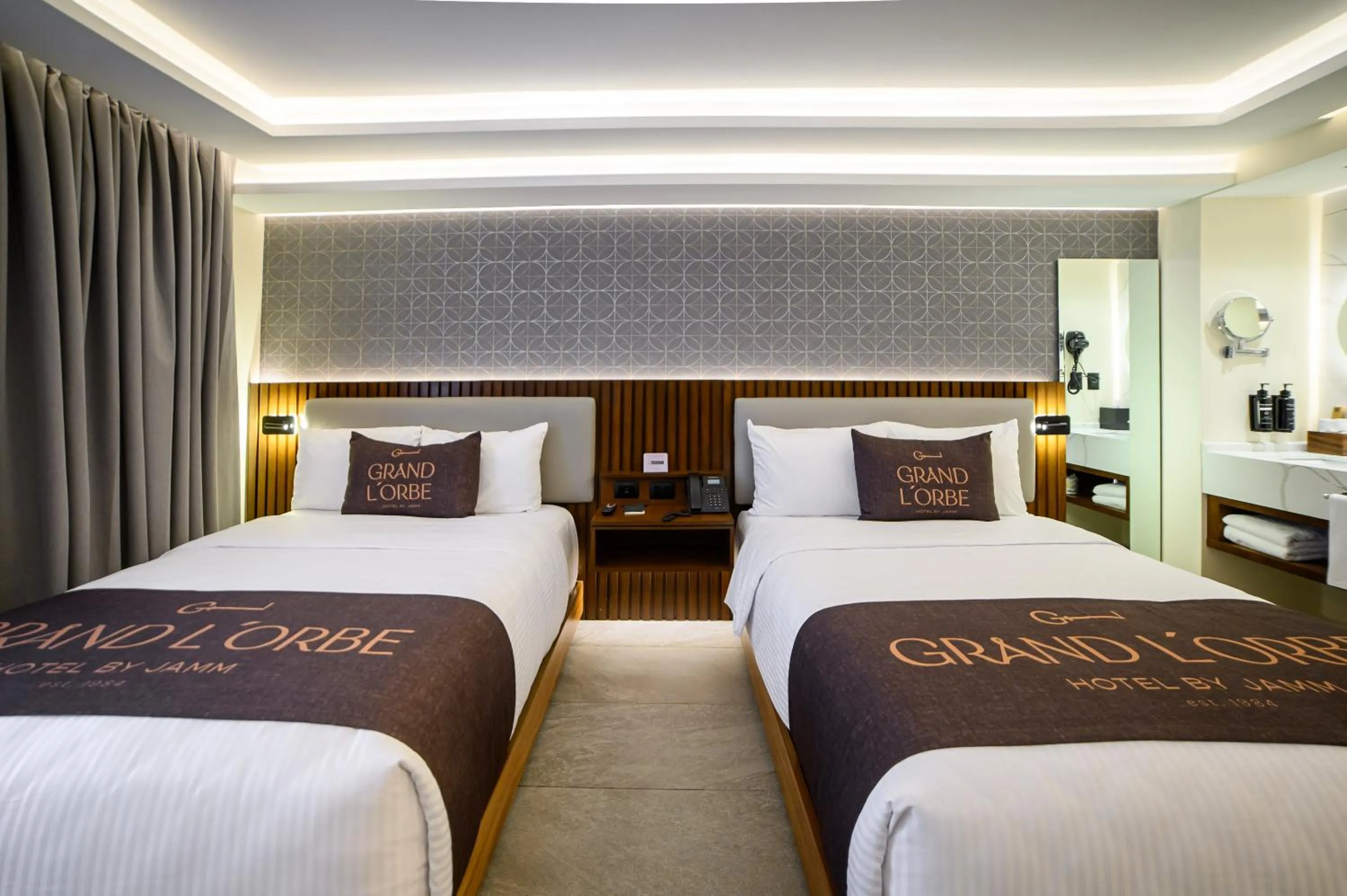 Bed in Hotel Grand L'Orbe by JAMM