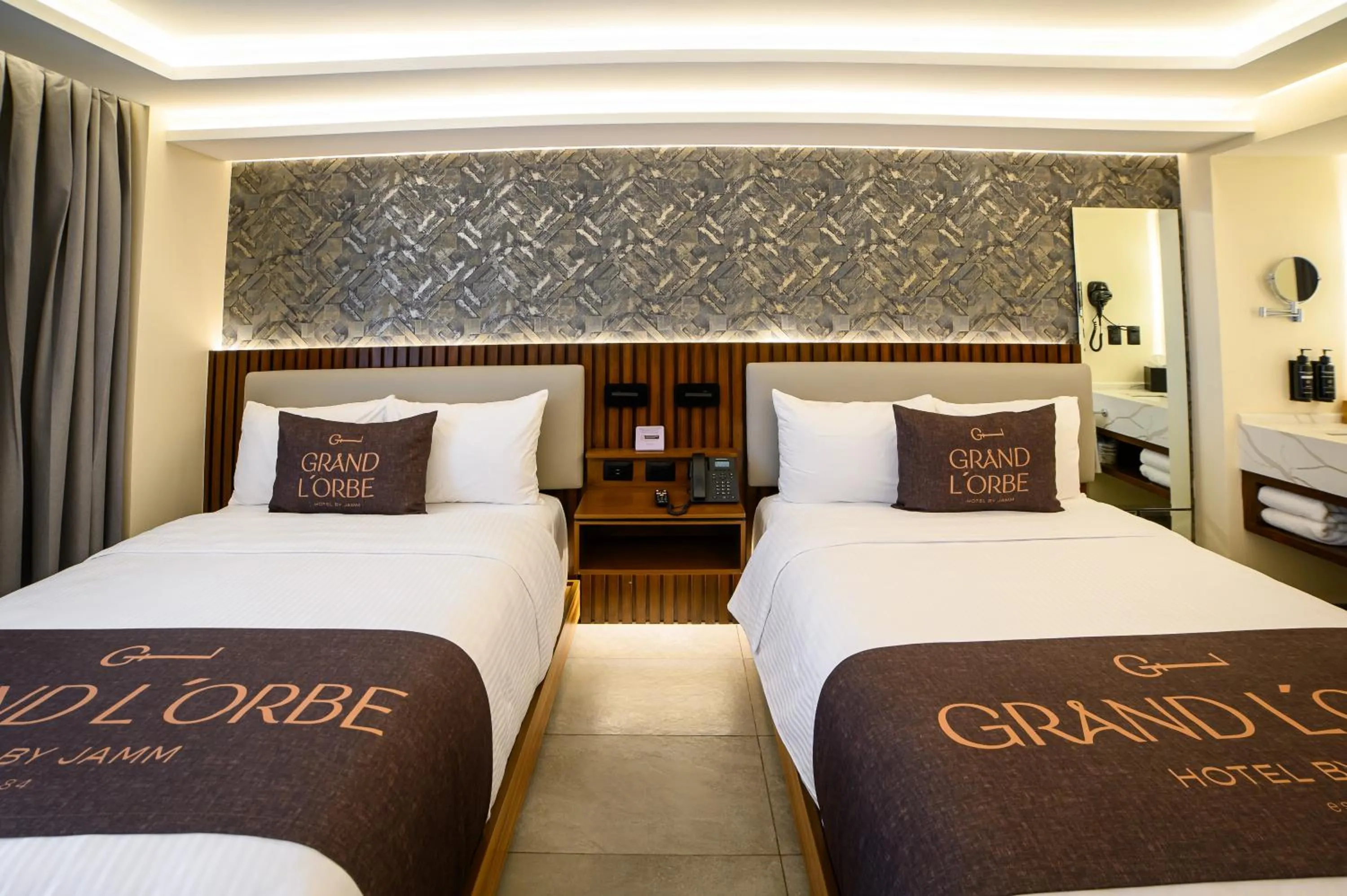 Bed in Hotel Grand L'Orbe by JAMM