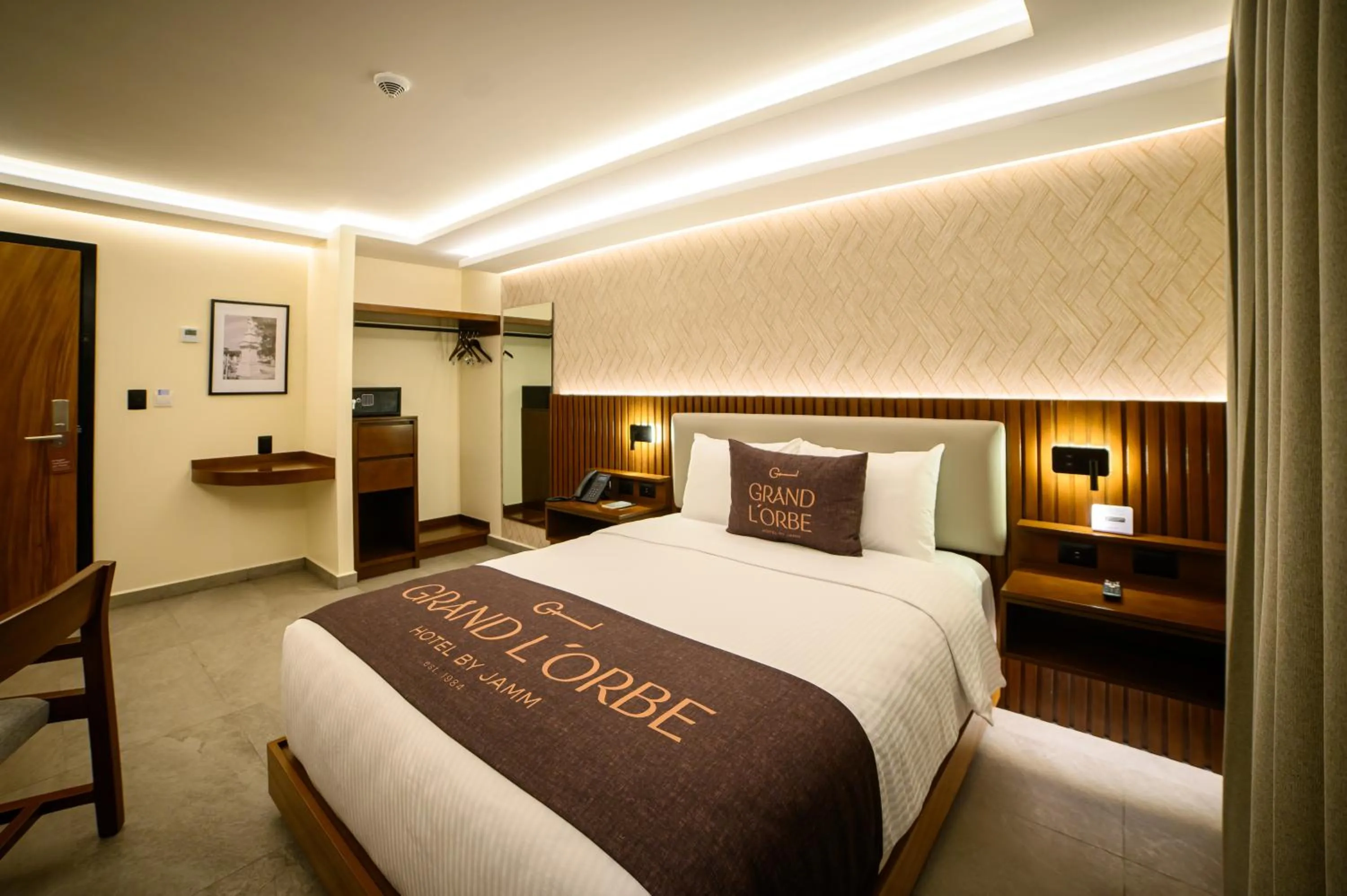 Bed in Hotel Grand L'Orbe by JAMM