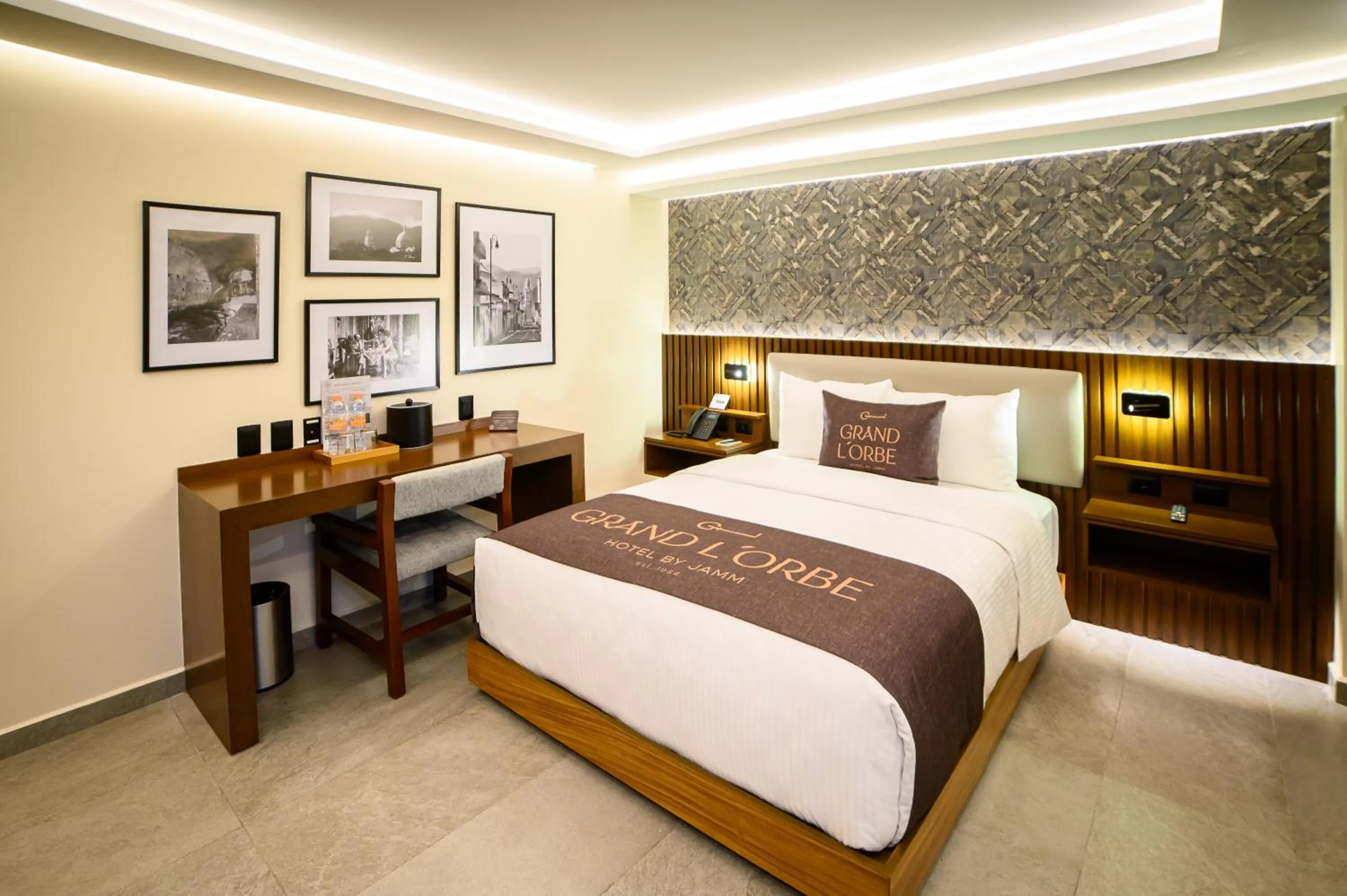 Bed in Hotel Grand L'Orbe by JAMM