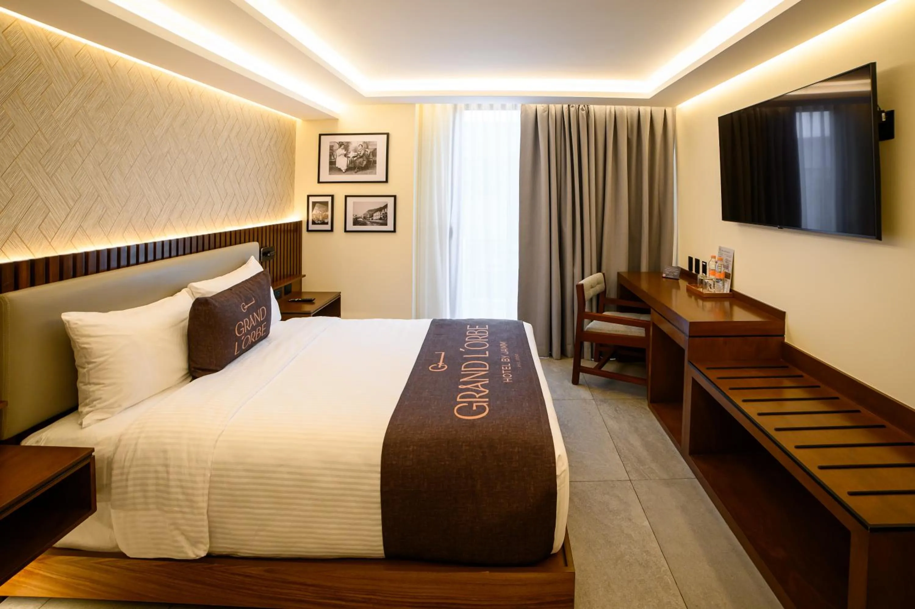 Bed in Hotel Grand L'Orbe by JAMM