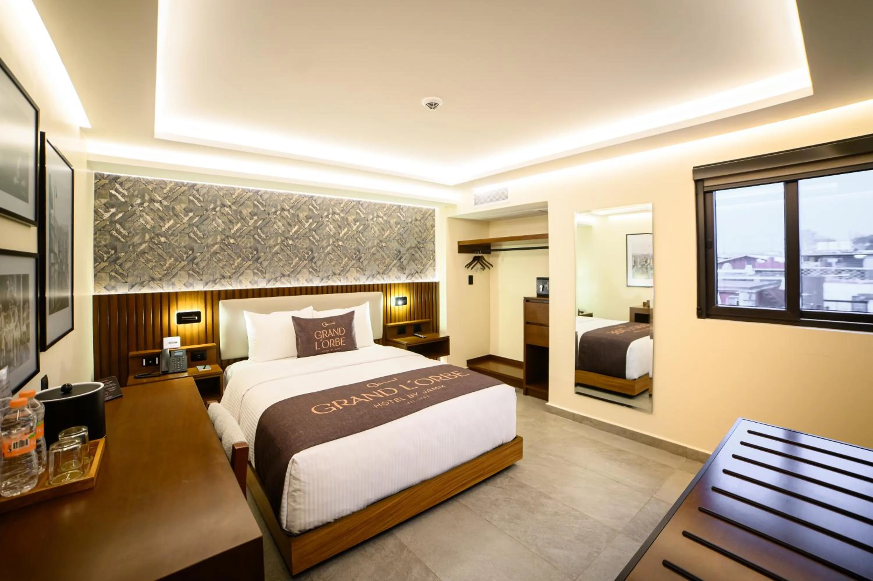 Bed in Hotel Grand L'Orbe by JAMM