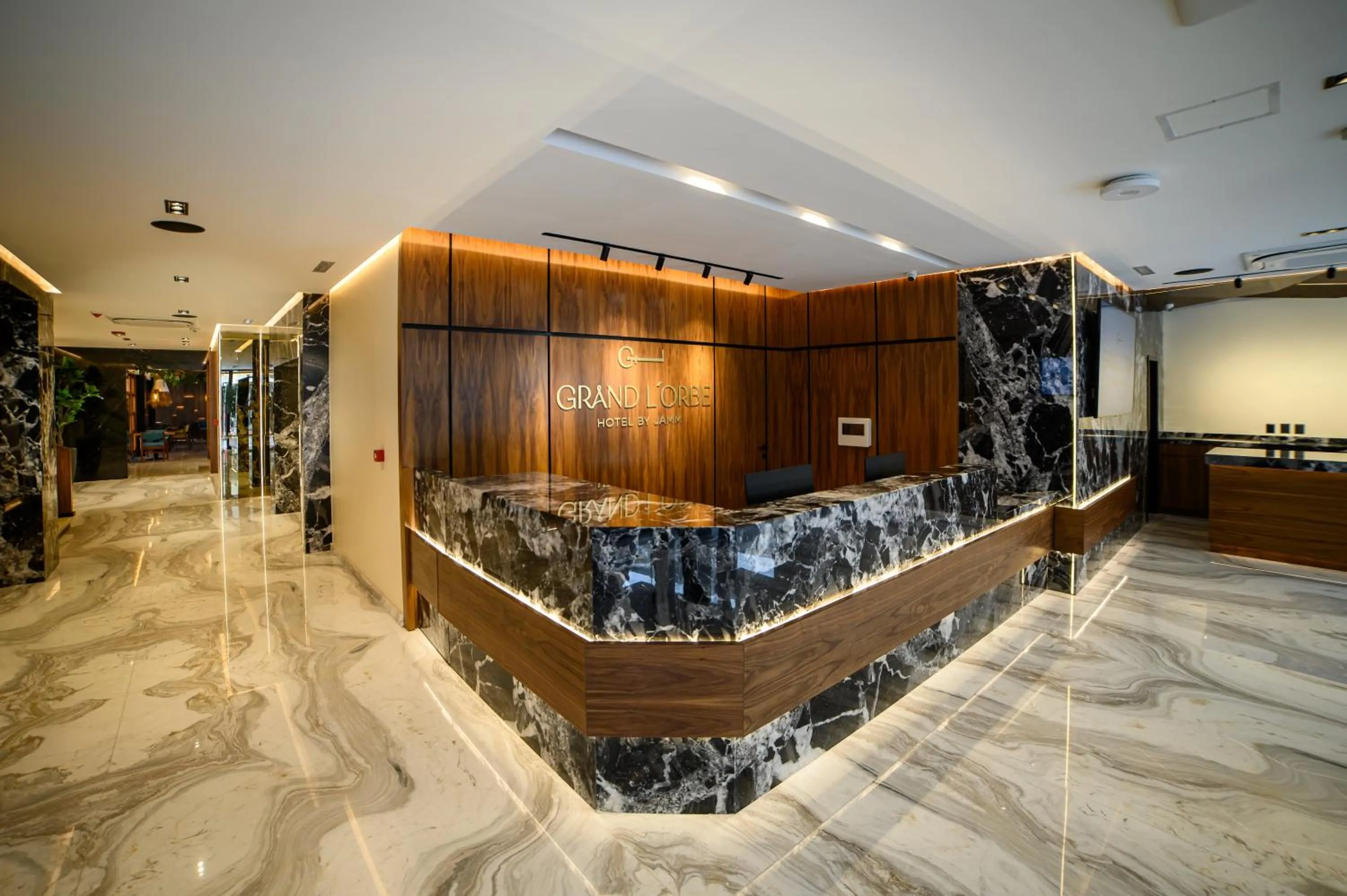 Lobby or reception in Hotel Grand L'Orbe by JAMM