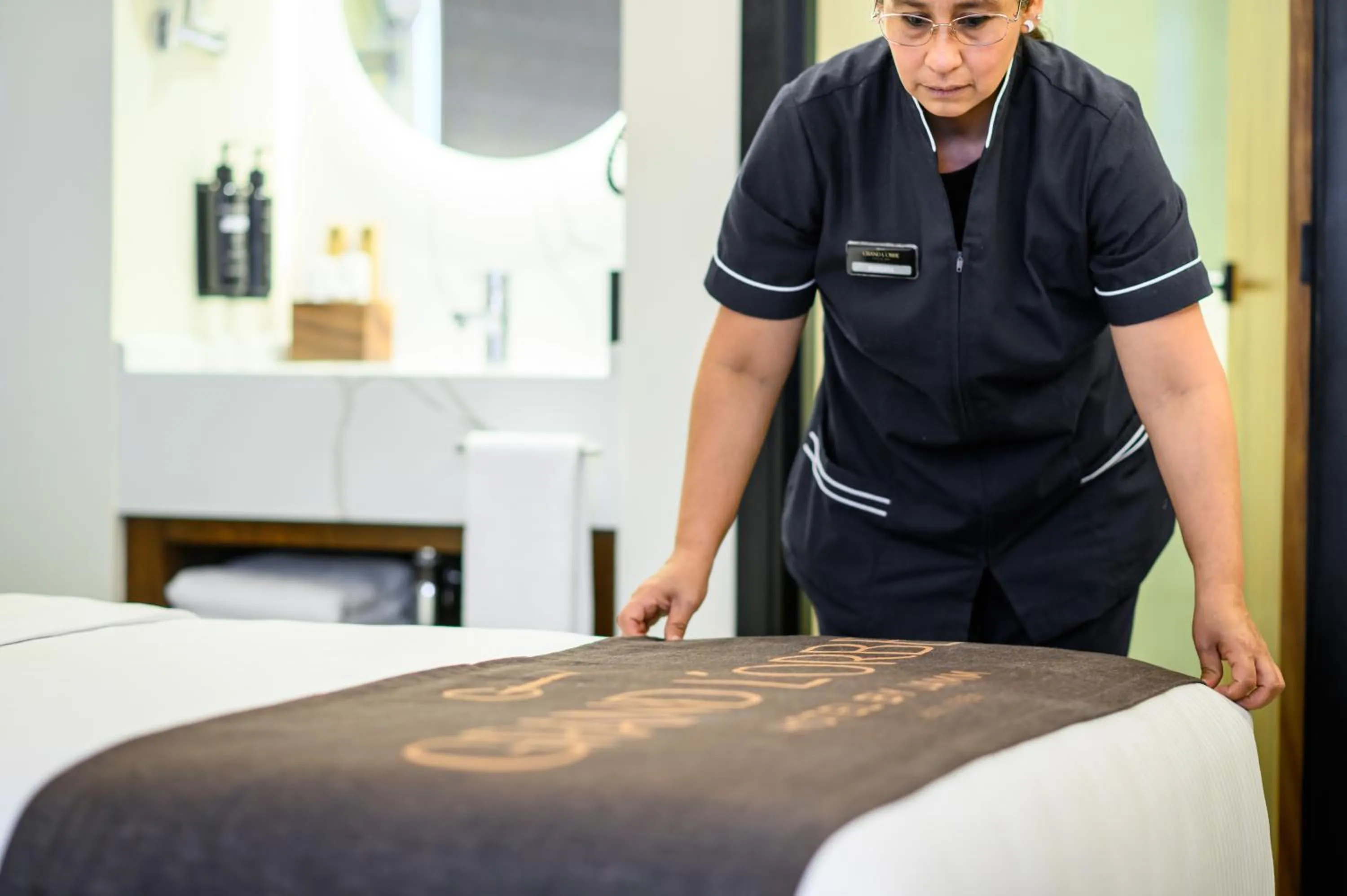 Bed in Hotel Grand L'Orbe by JAMM