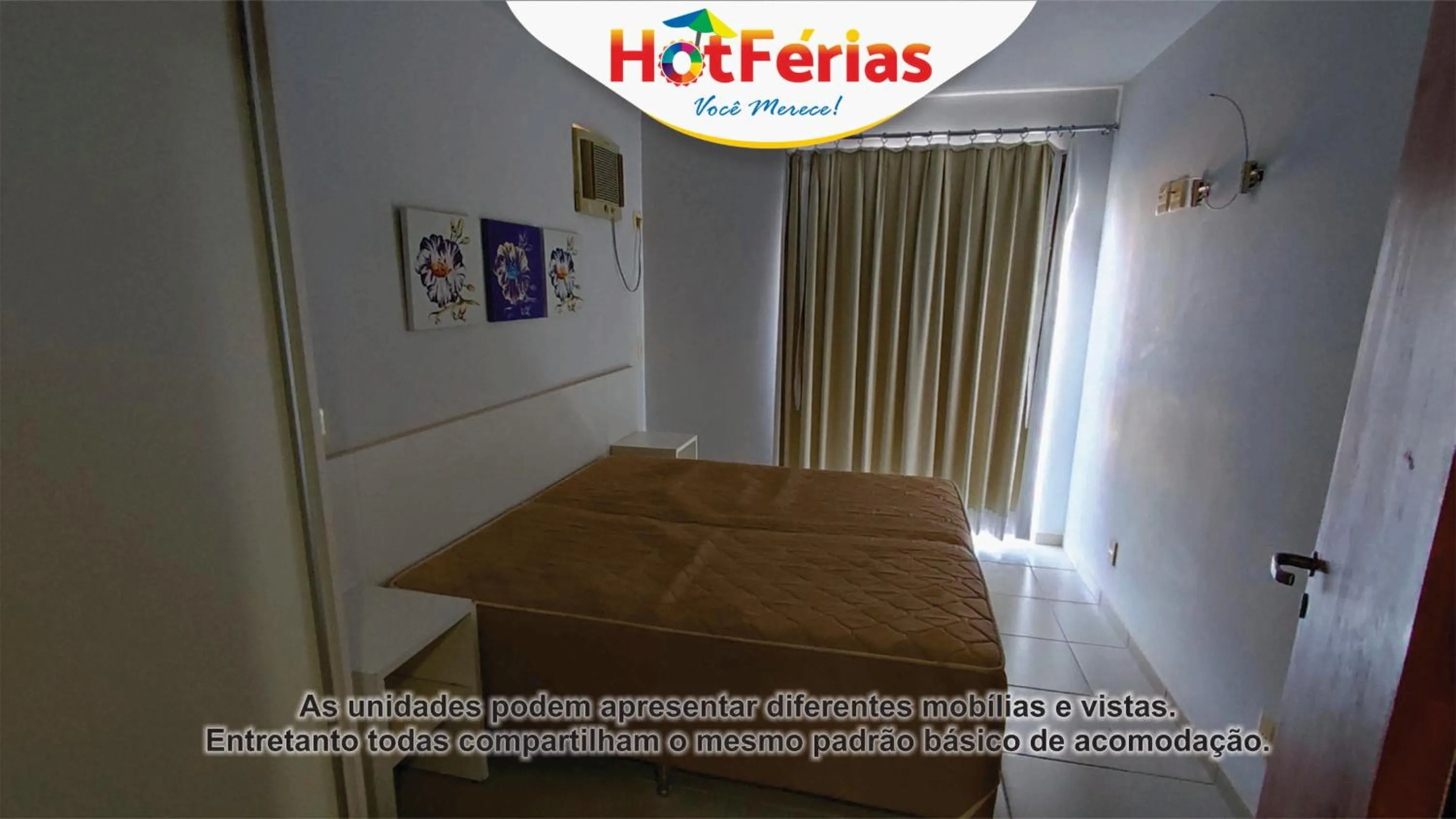 Bed in HotFérias - Flat no Enseada Caldas Novas, acesso ao Lago e pesca permitida, próx ao Náutico Praia Clube