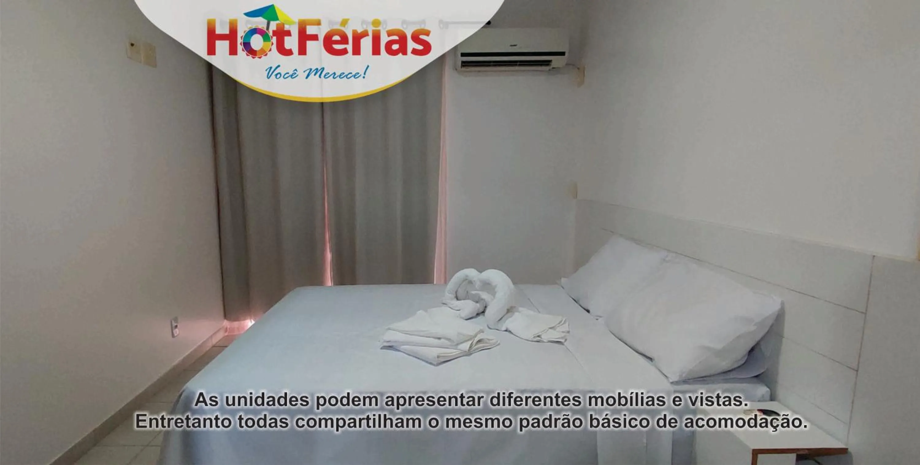 Bed in HotFérias - Flat no Enseada Caldas Novas, acesso ao Lago e pesca permitida, próx ao Náutico Praia Clube