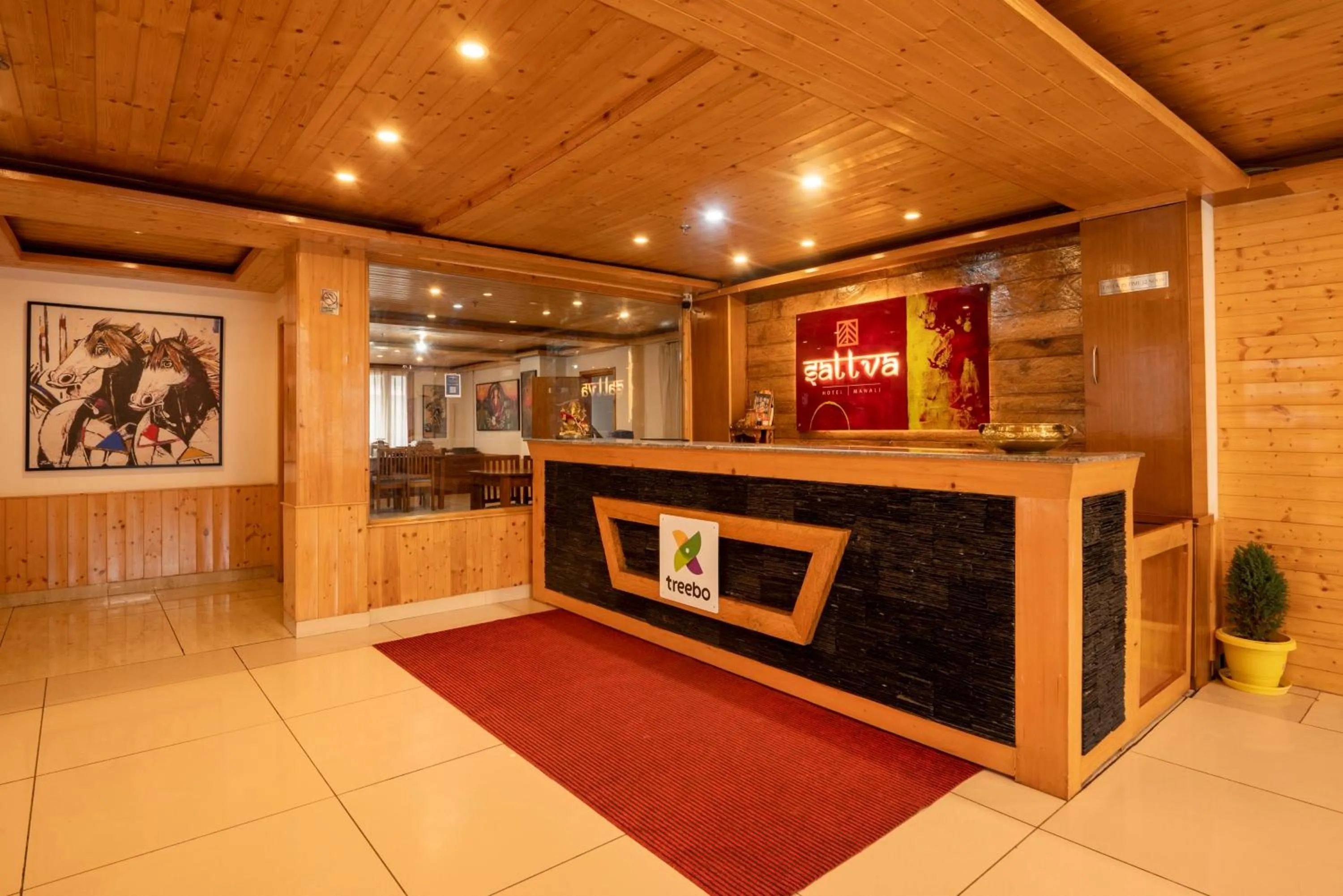 Lobby or reception in Treebo Premium Sattva With Mountain View