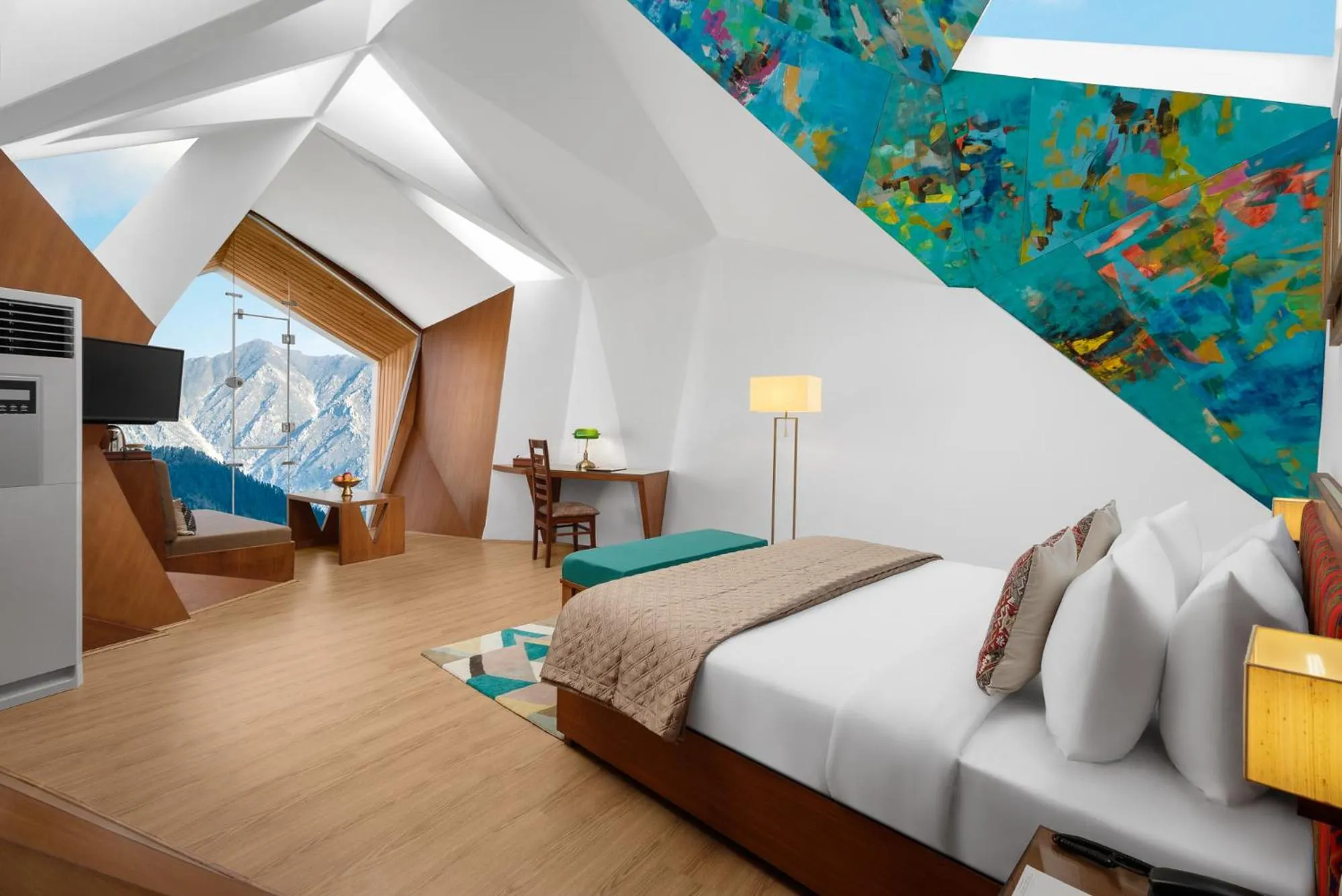 Bedroom, Bed in Tree of Life Eila Art Hotel, Manali