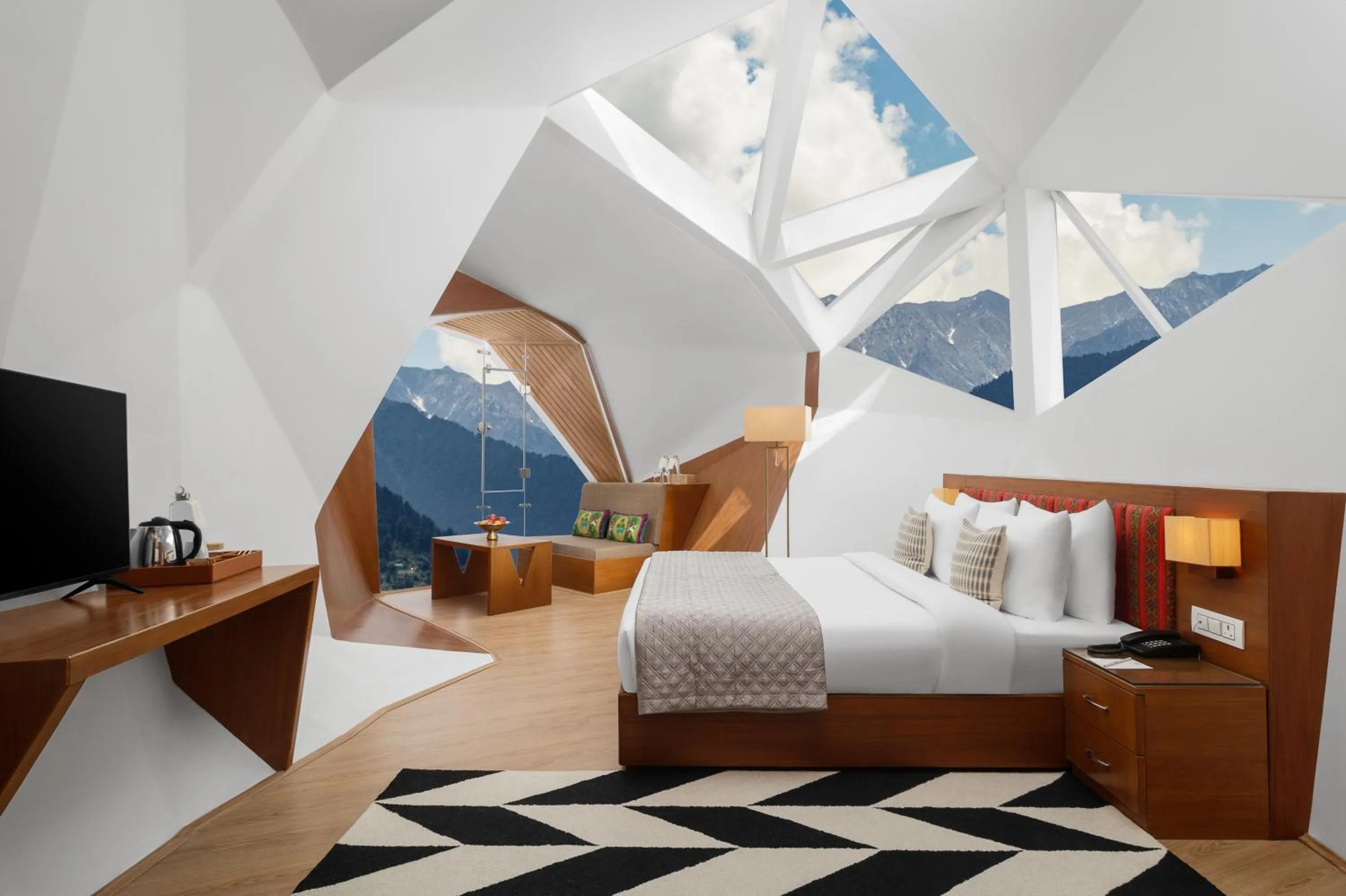 Bedroom, Bed in Tree of Life Eila Art Hotel, Manali