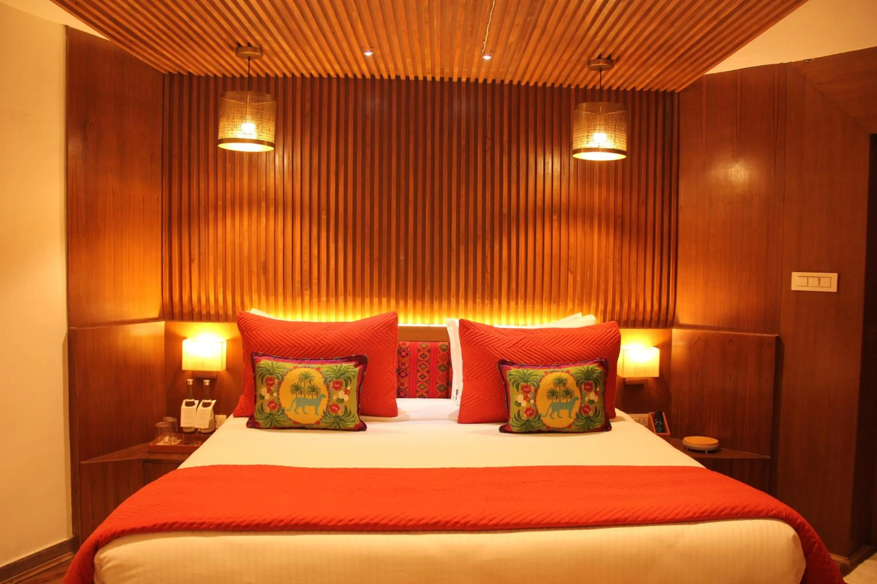 Bed in Tree of Life Eila Art Hotel, Manali