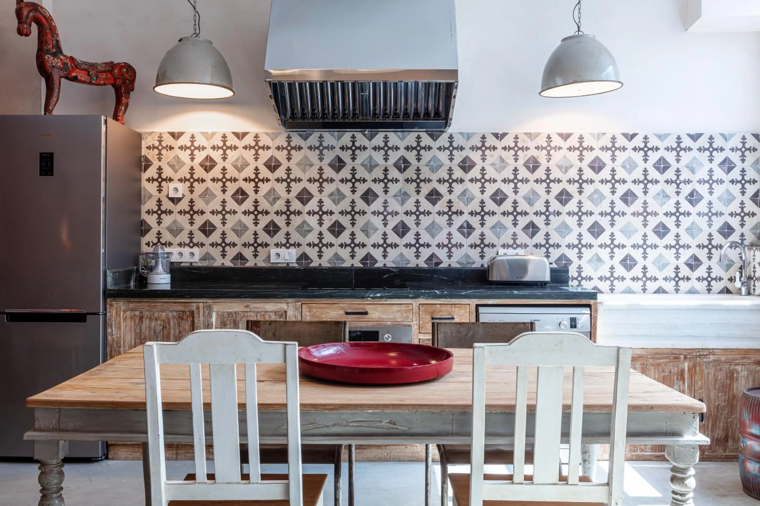 Kitchen or kitchenette in BOMBAYARTE APARTHOTEL TARIFA