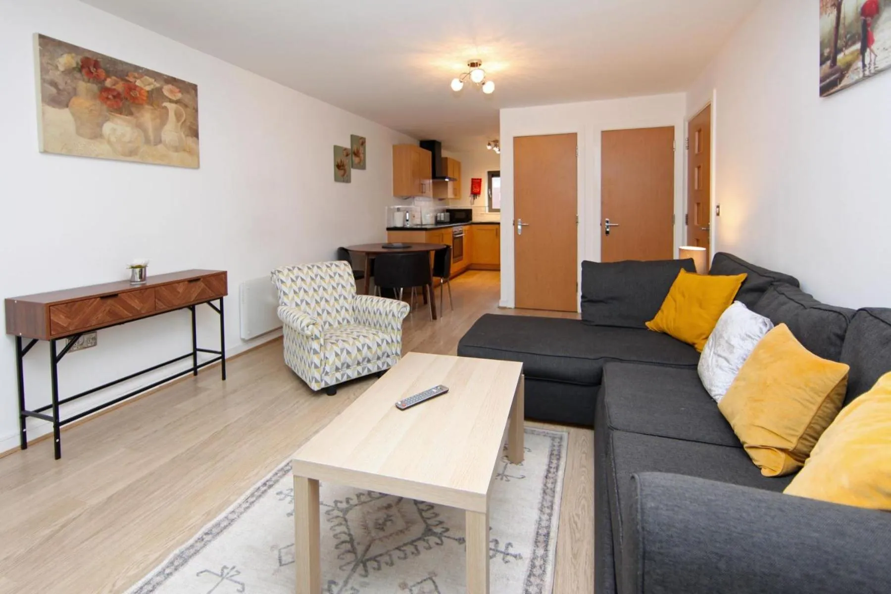 Living room in Albion Street Apartments