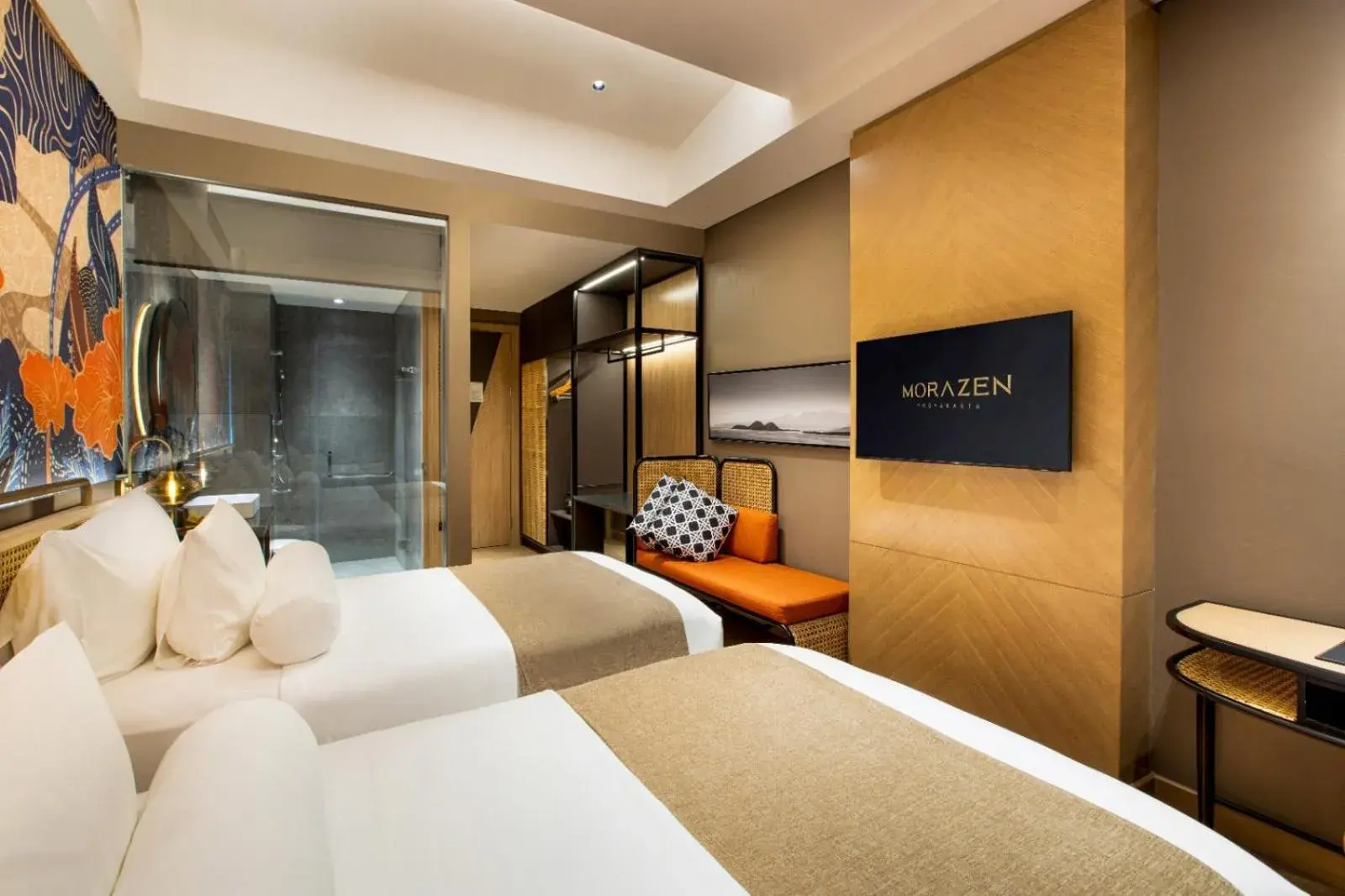 Deluxe Twin Room in MORAZEN Yogyakarta Deluxe Twin Room in MORAZEN Yogyakarta