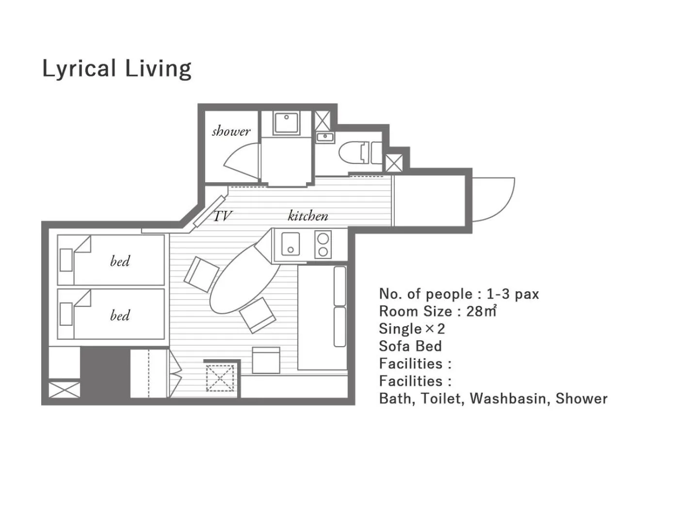 Floor plan in COCOSHUKU AKASAKA Premium
