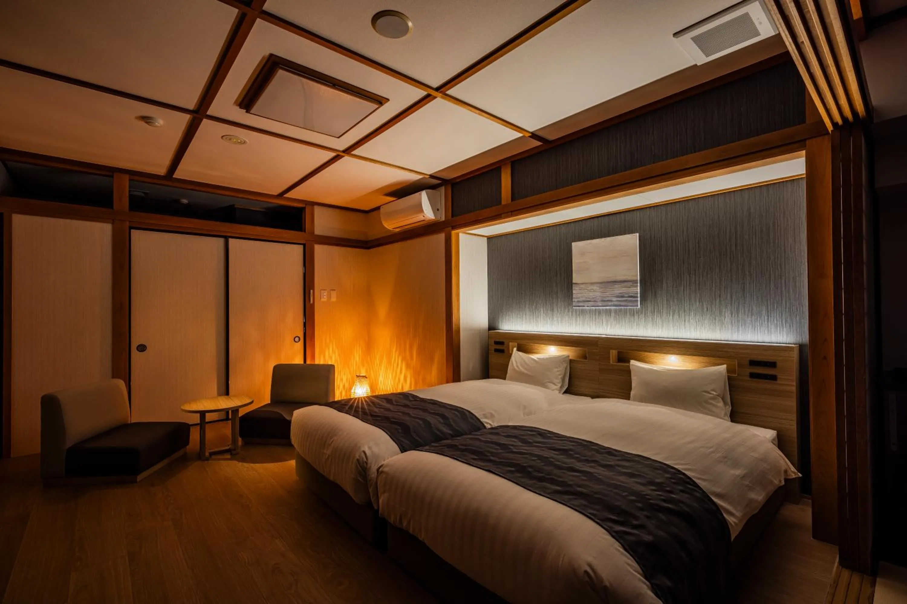 Photo of the whole room, Bed in AWA Nishi-Izu