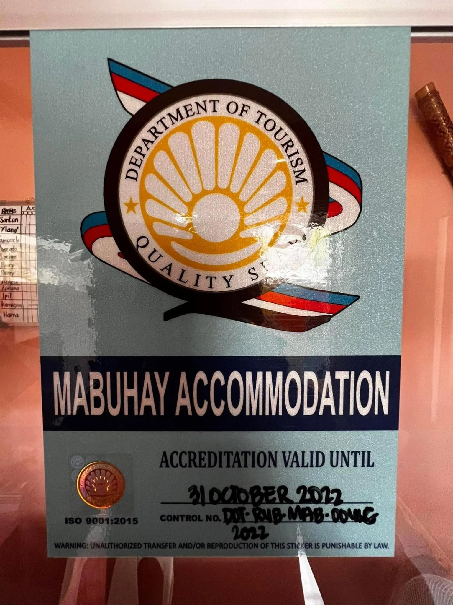 Certificate/Award in Balay Paragua